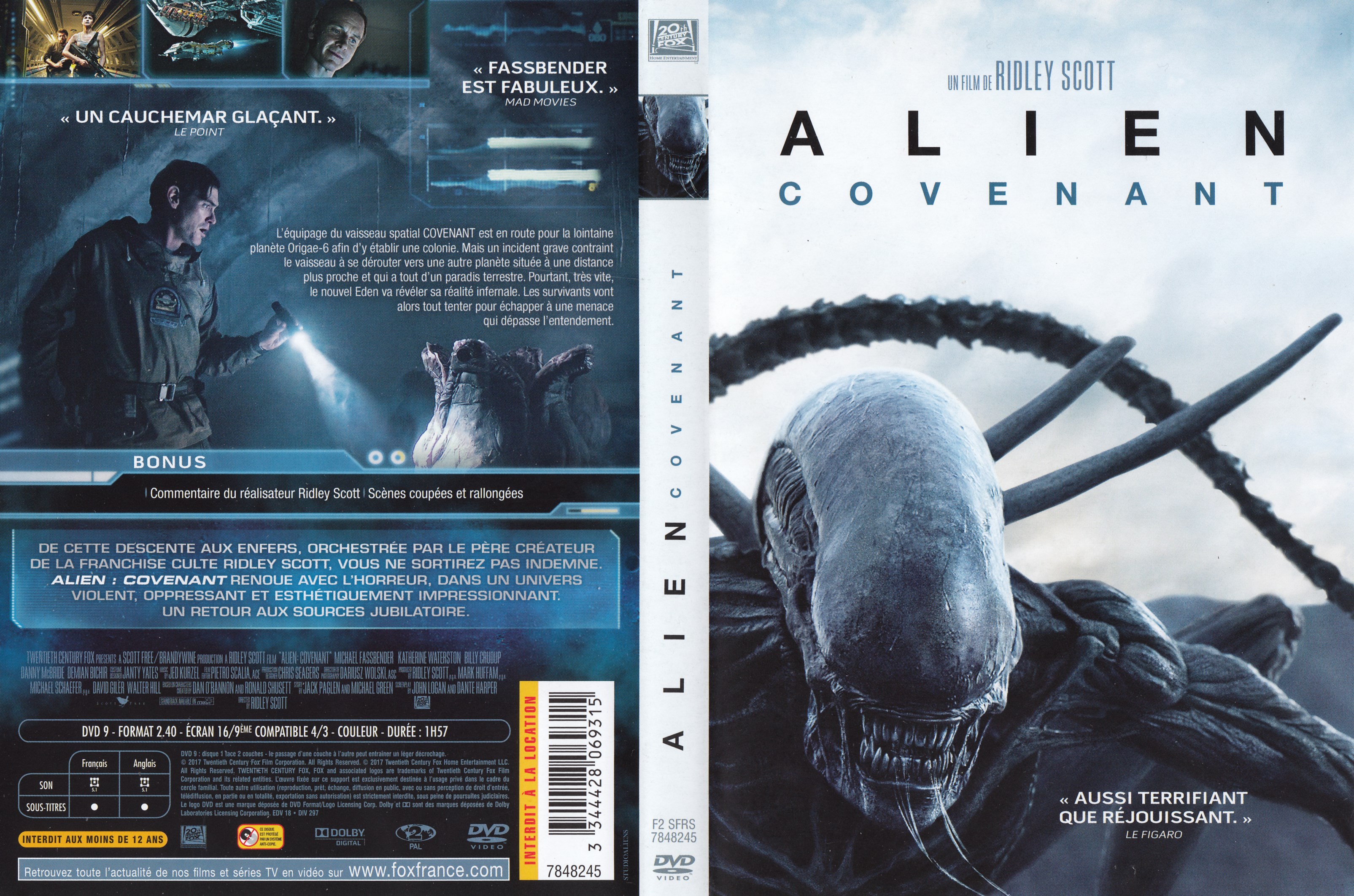 Jaquette DVD Alien: Covenant
