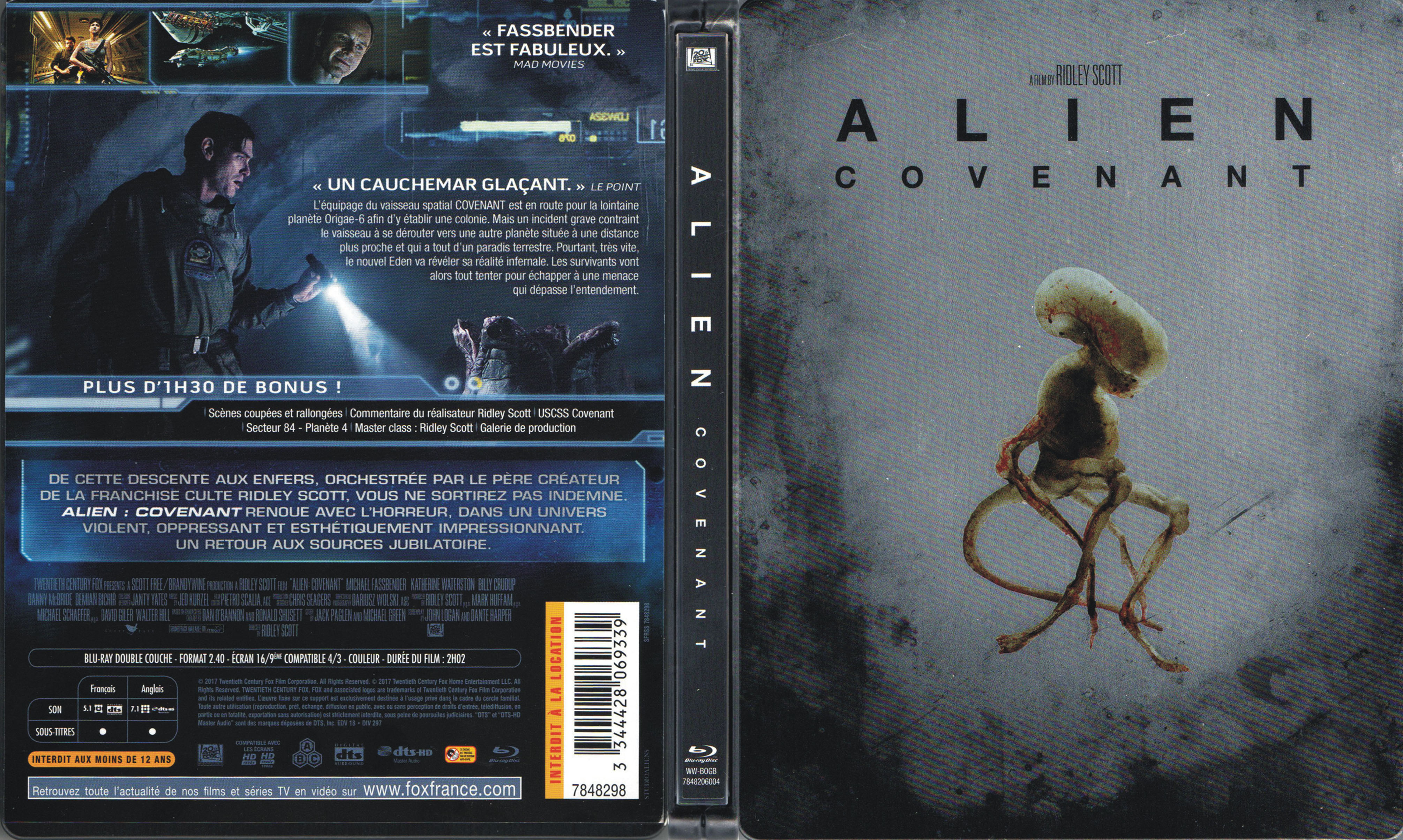 Jaquette DVD Alien Covenant (BLU-RAY)