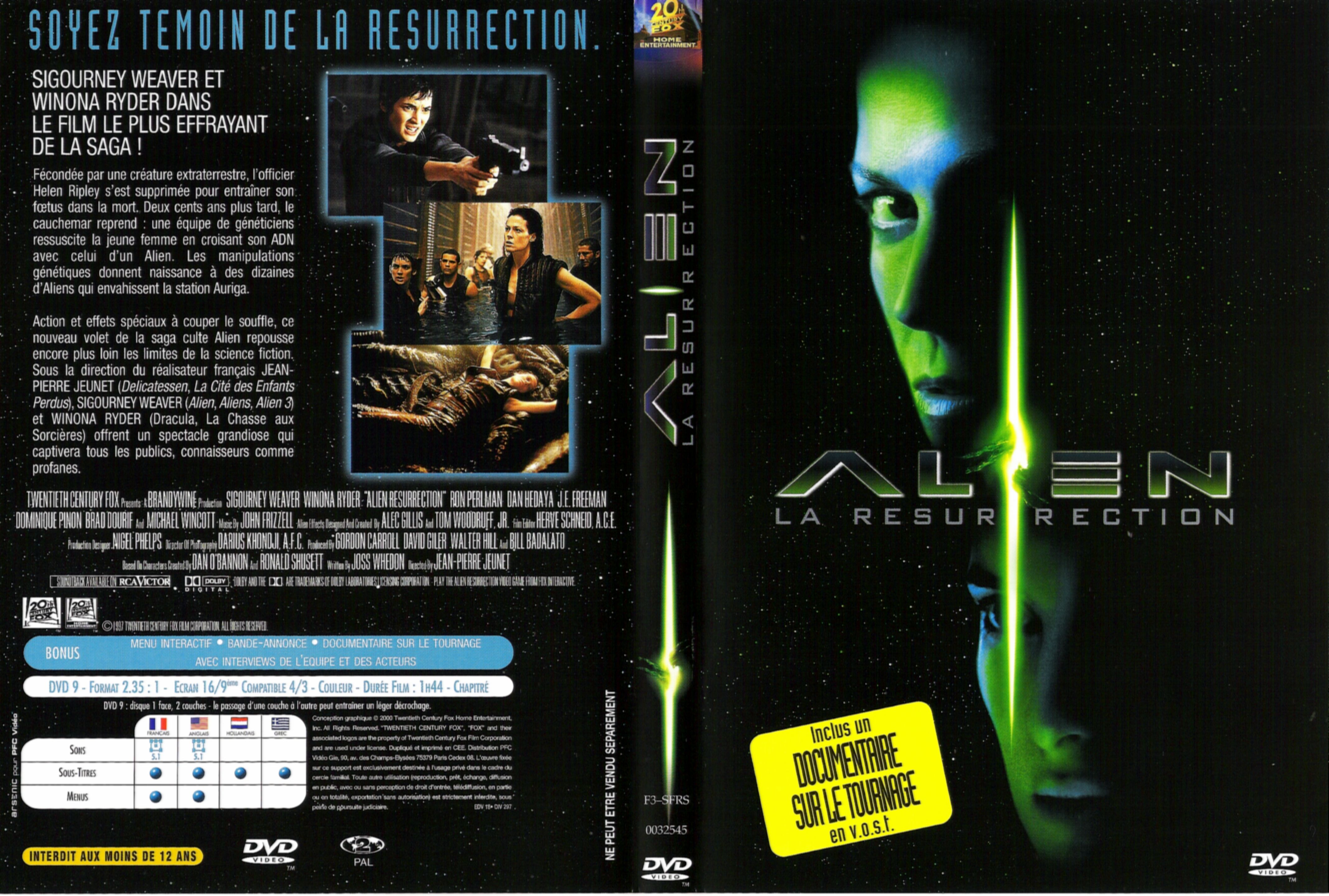 Jaquette DVD Alien Resurrection