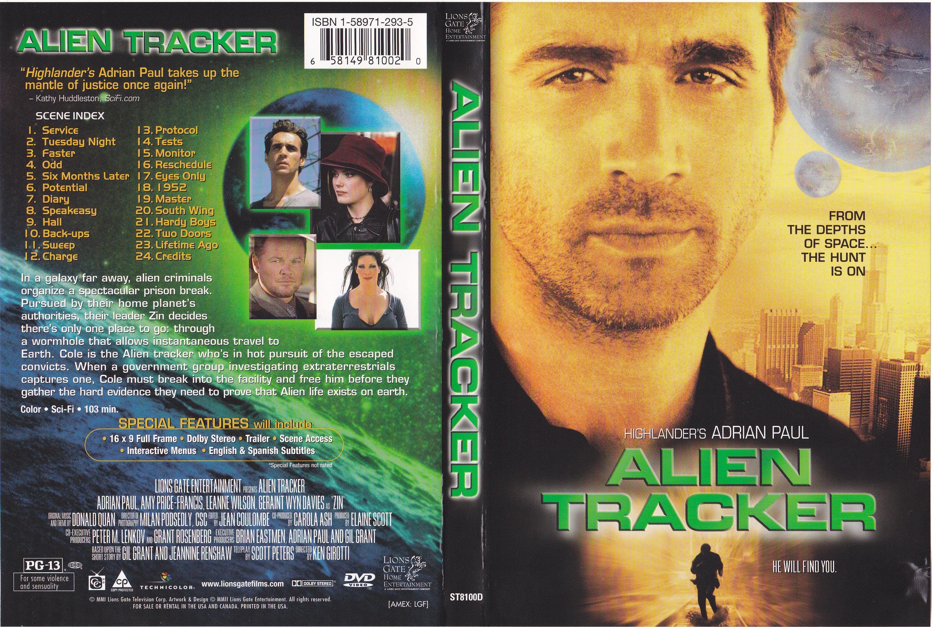 Jaquette DVD Alien Tracker Zone 1
