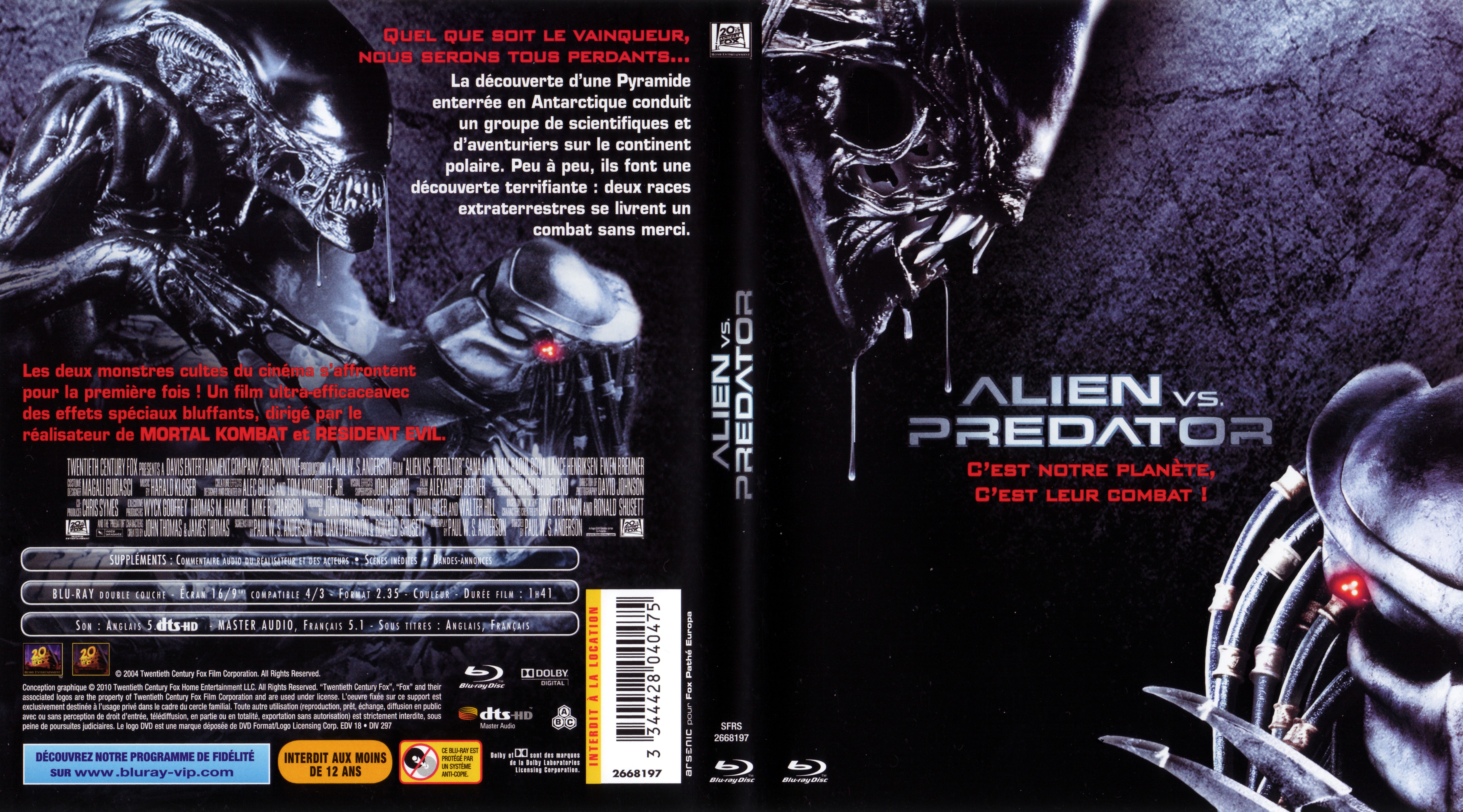 Jaquette DVD Alien VS Predator (BLU-RAY) v2