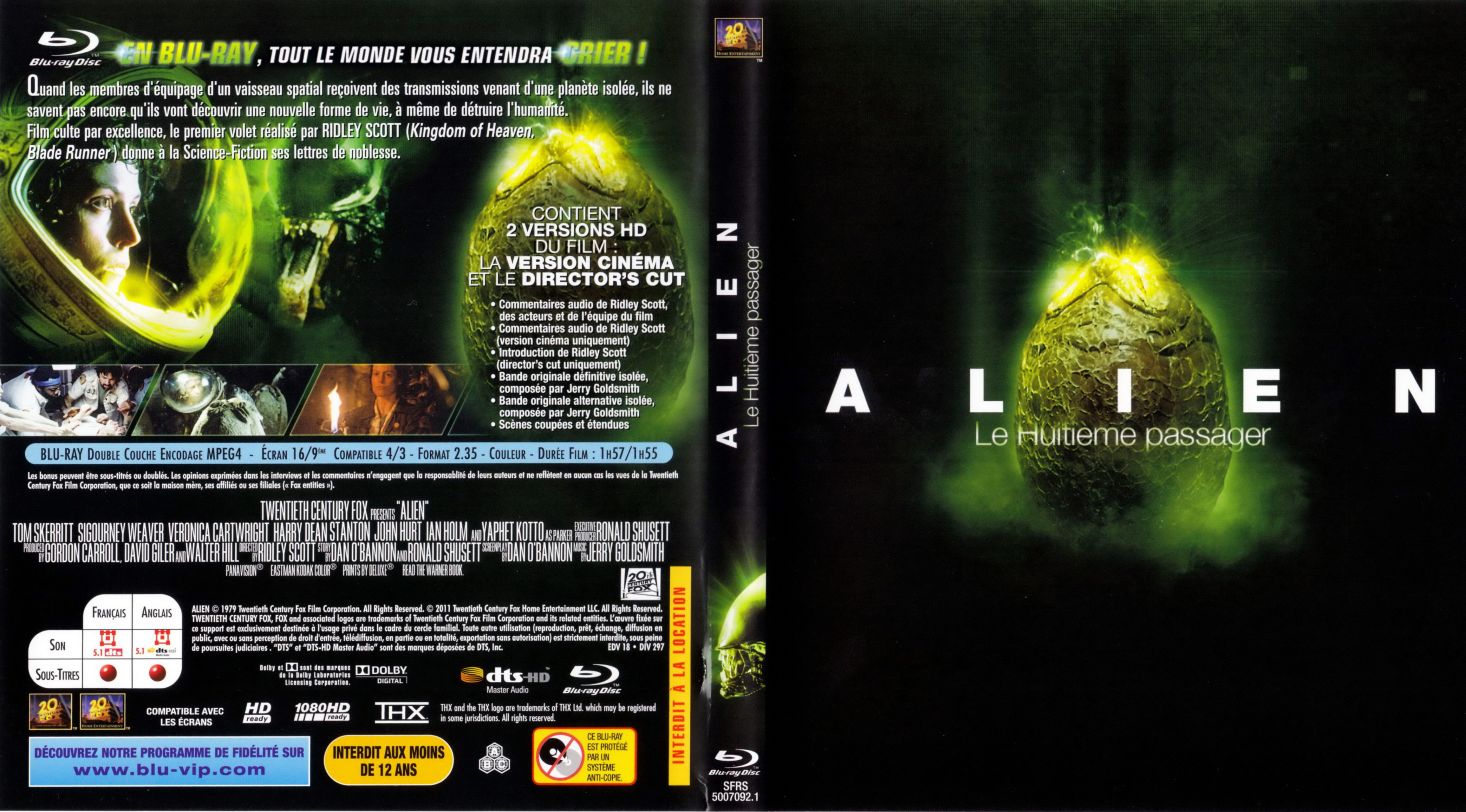 Jaquette DVD Alien (BLU-RAY)