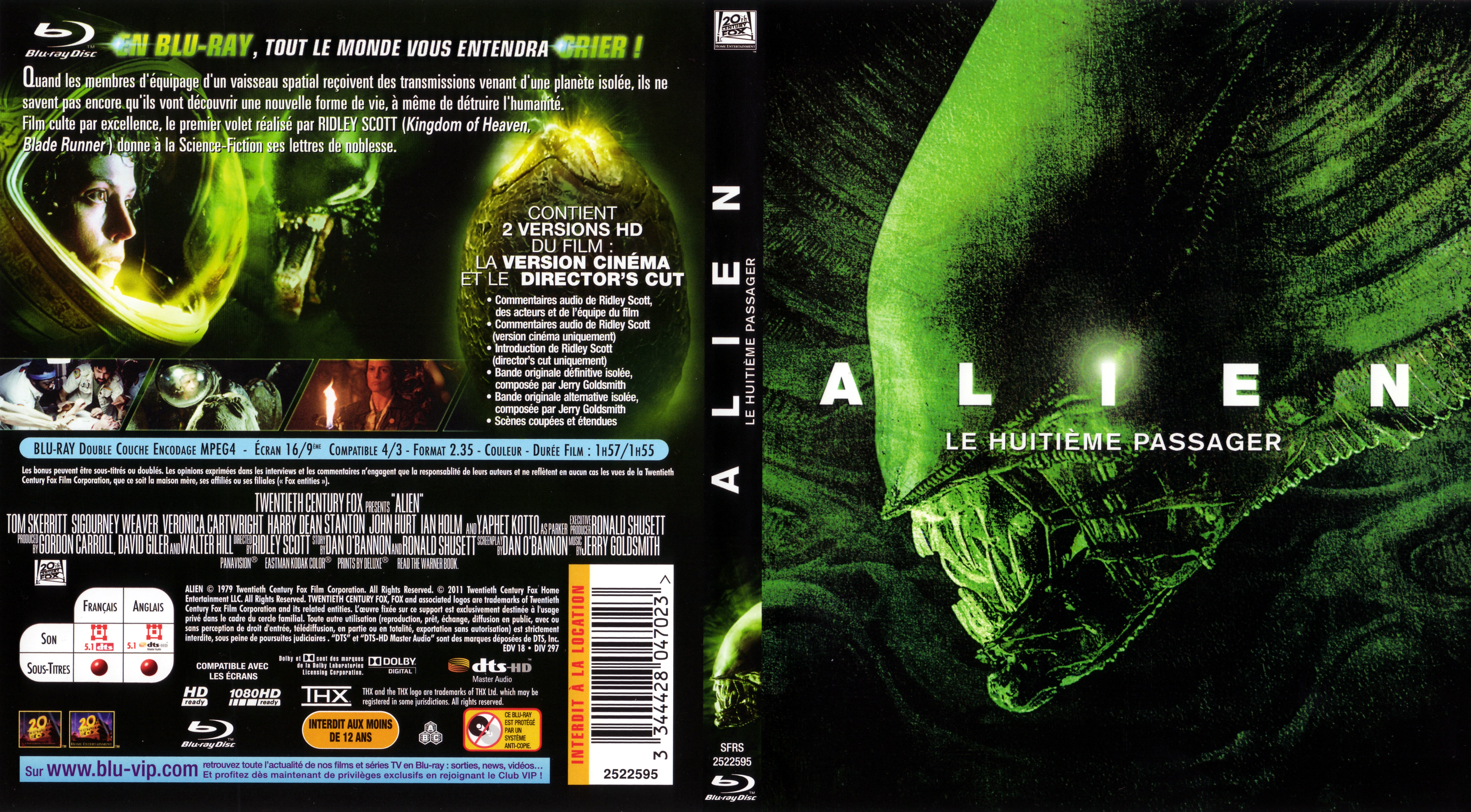 Jaquette DVD Alien (BLU-RAY) v2