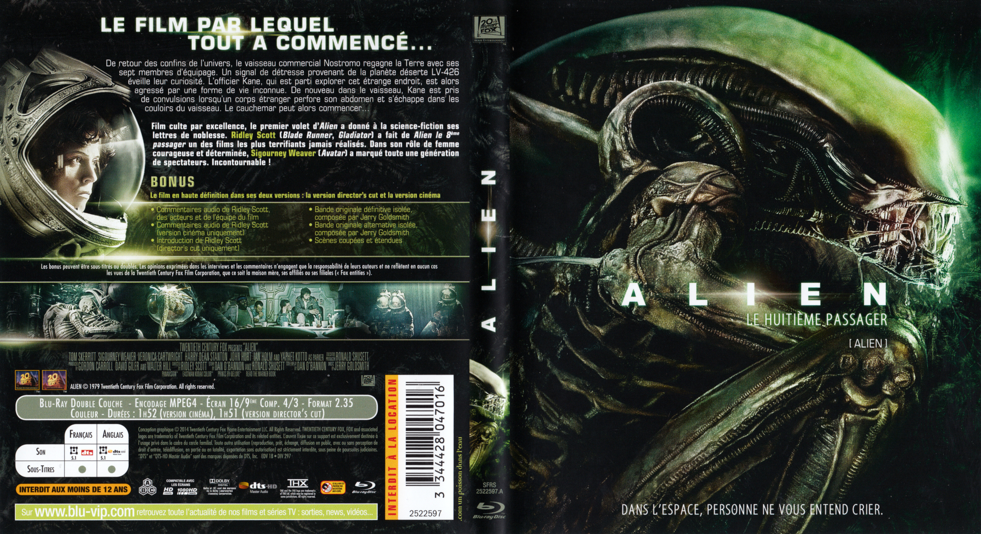 Jaquette DVD Alien (BLU-RAY) v3