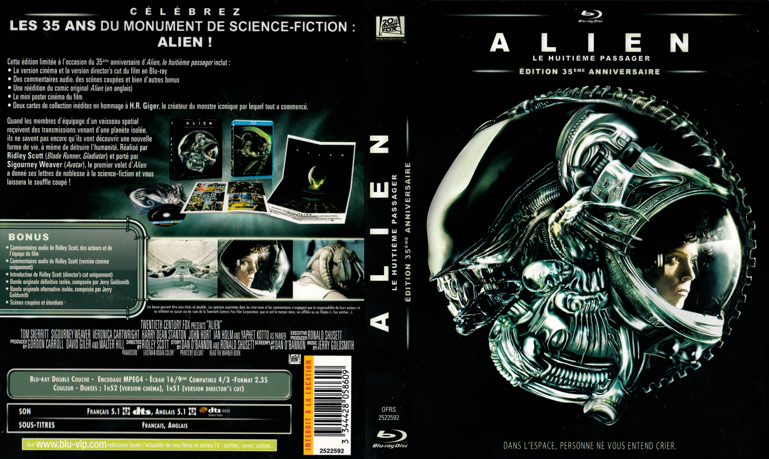 Jaquette DVD Alien (BLU-RAY) v4