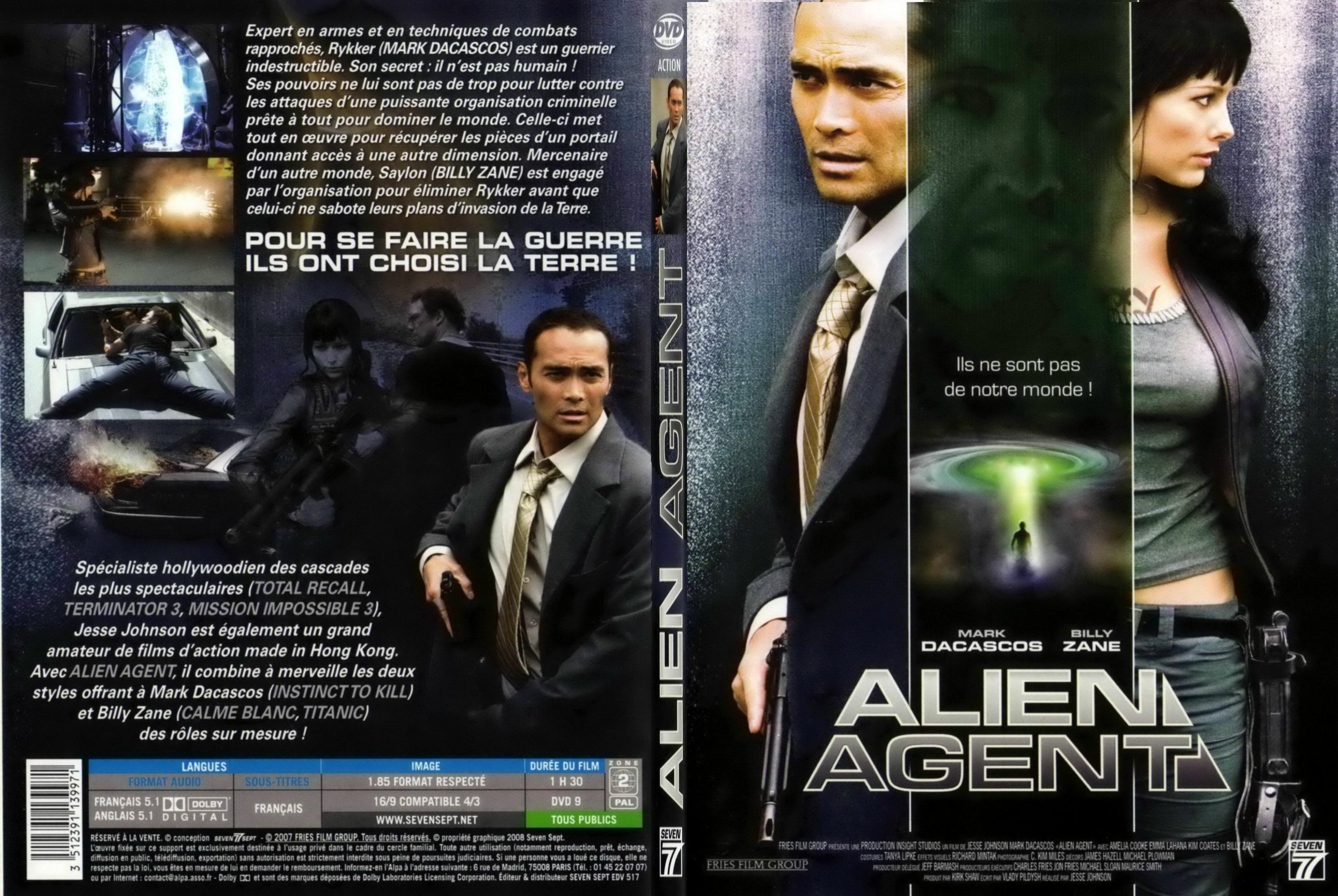 Jaquette DVD Alien agent - SLIM