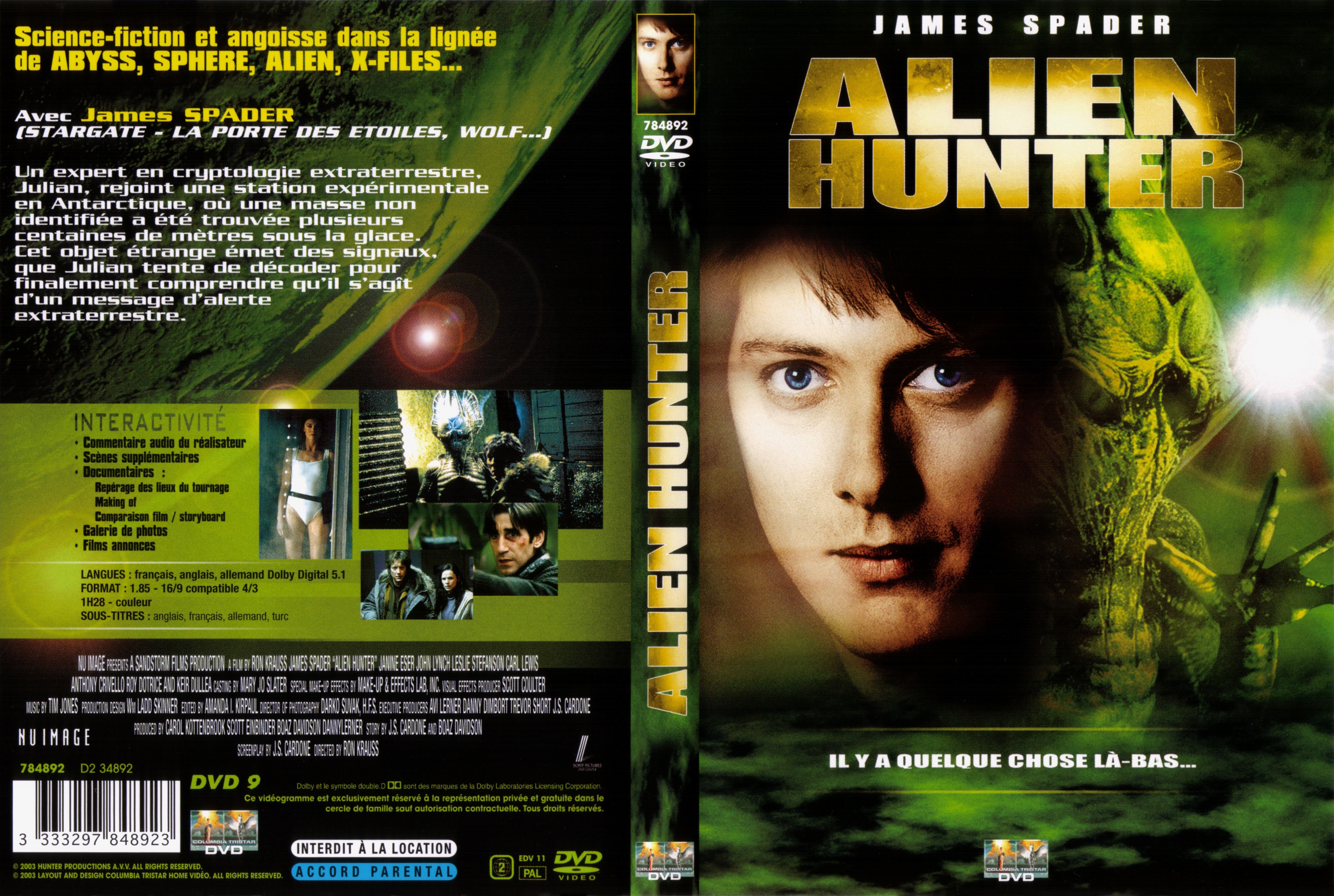 Jaquette DVD Alien hunter