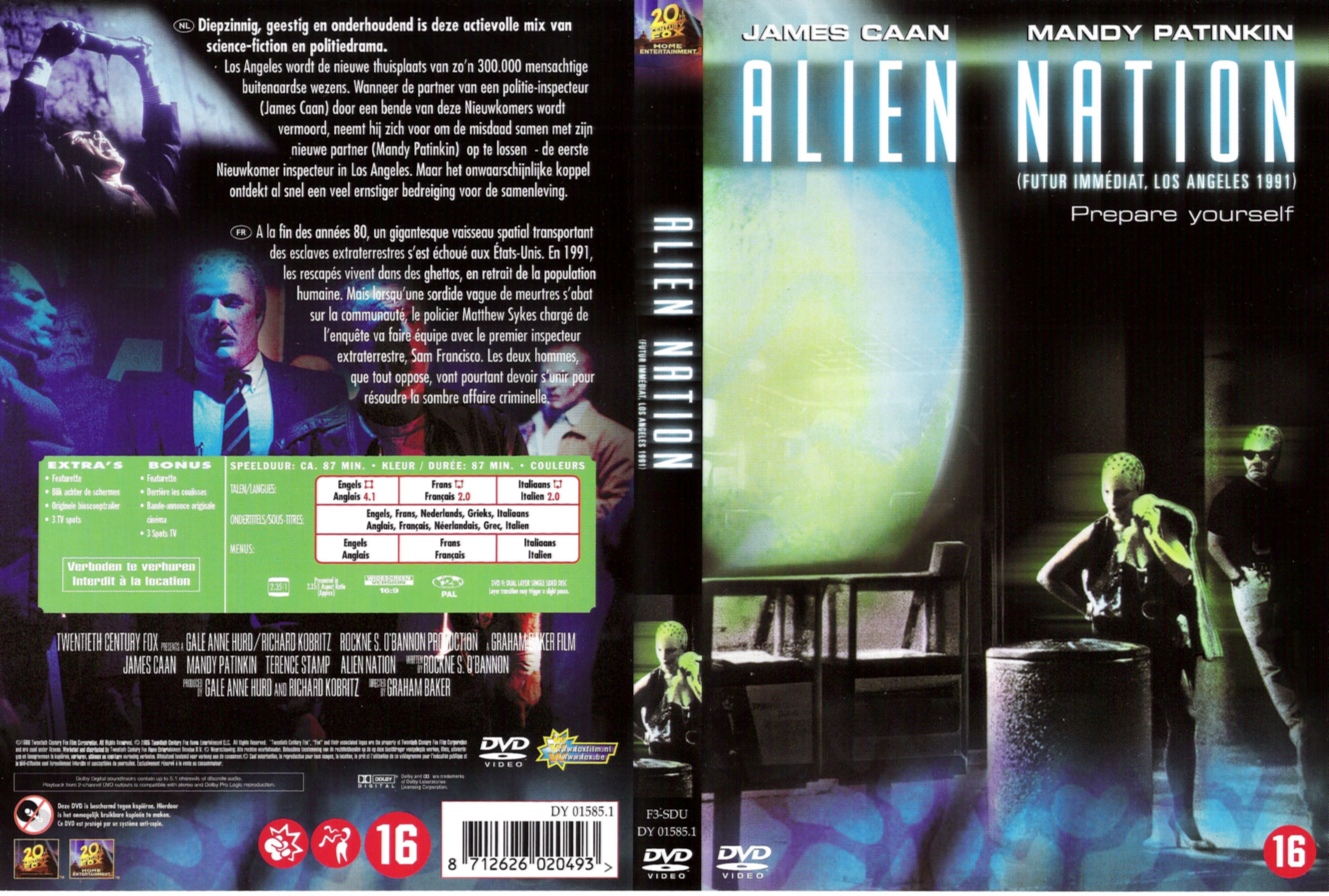 Jaquette DVD Alien nation