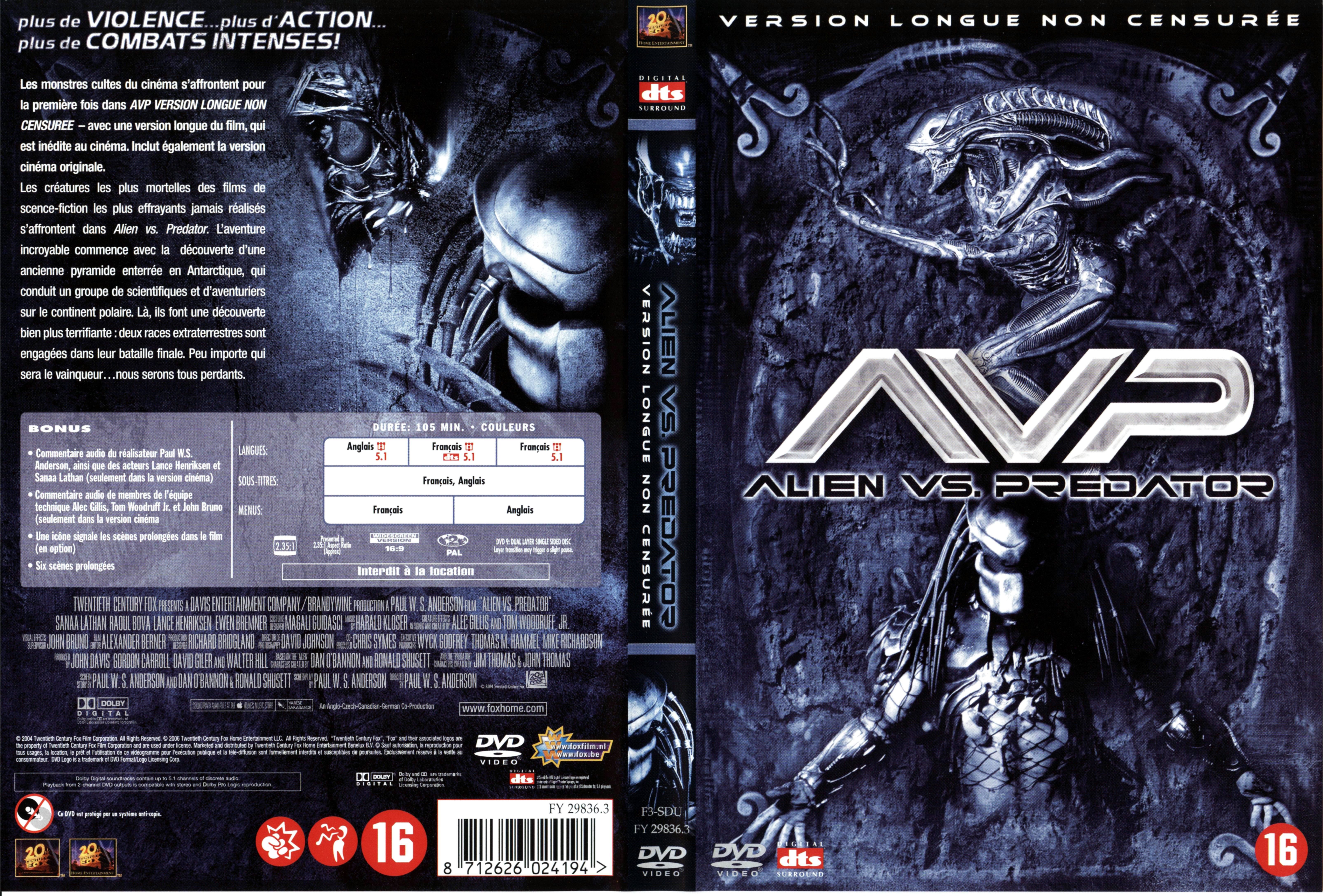 Jaquette DVD Alien vs Predator v5