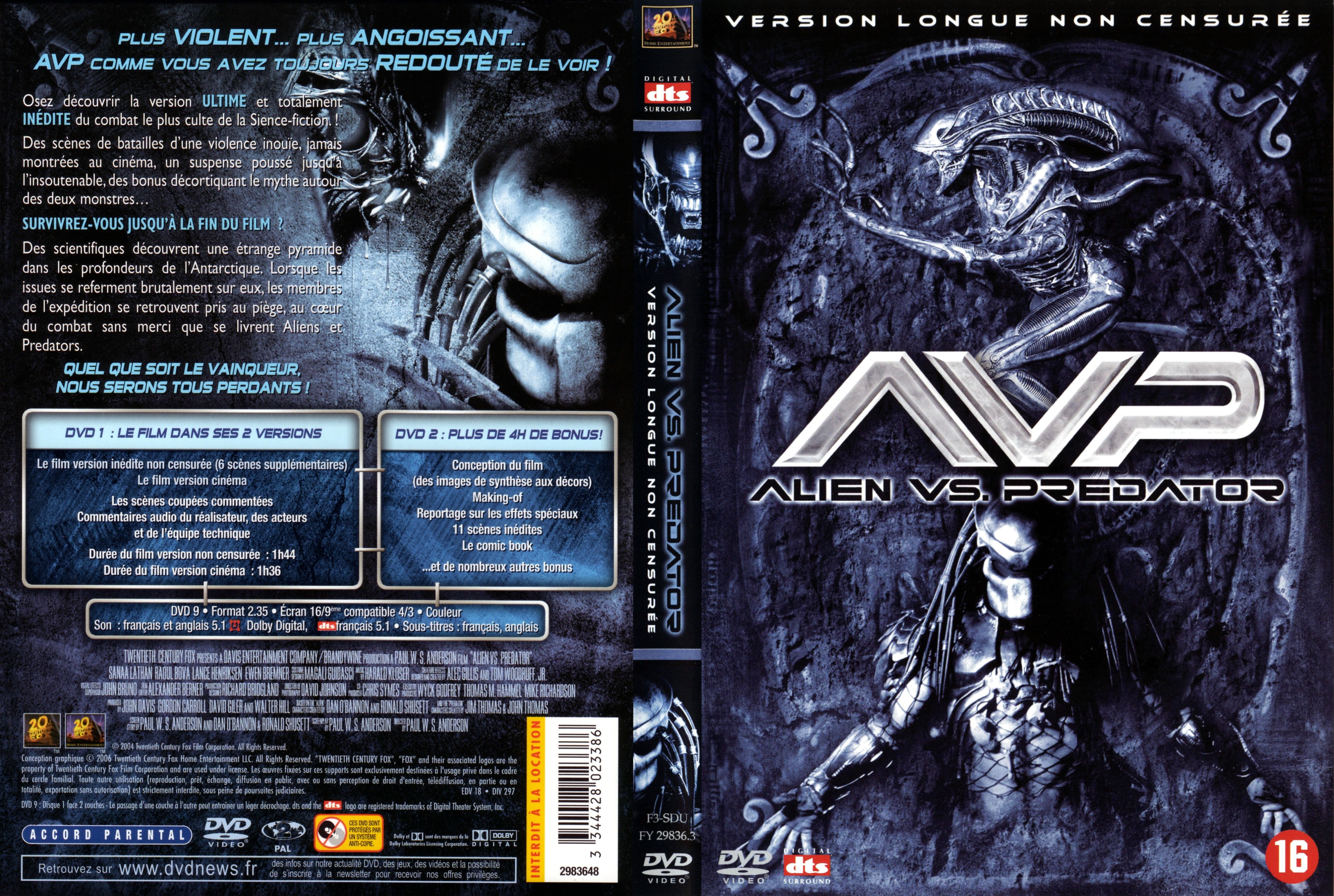Jaquette DVD Alien vs Predator v6