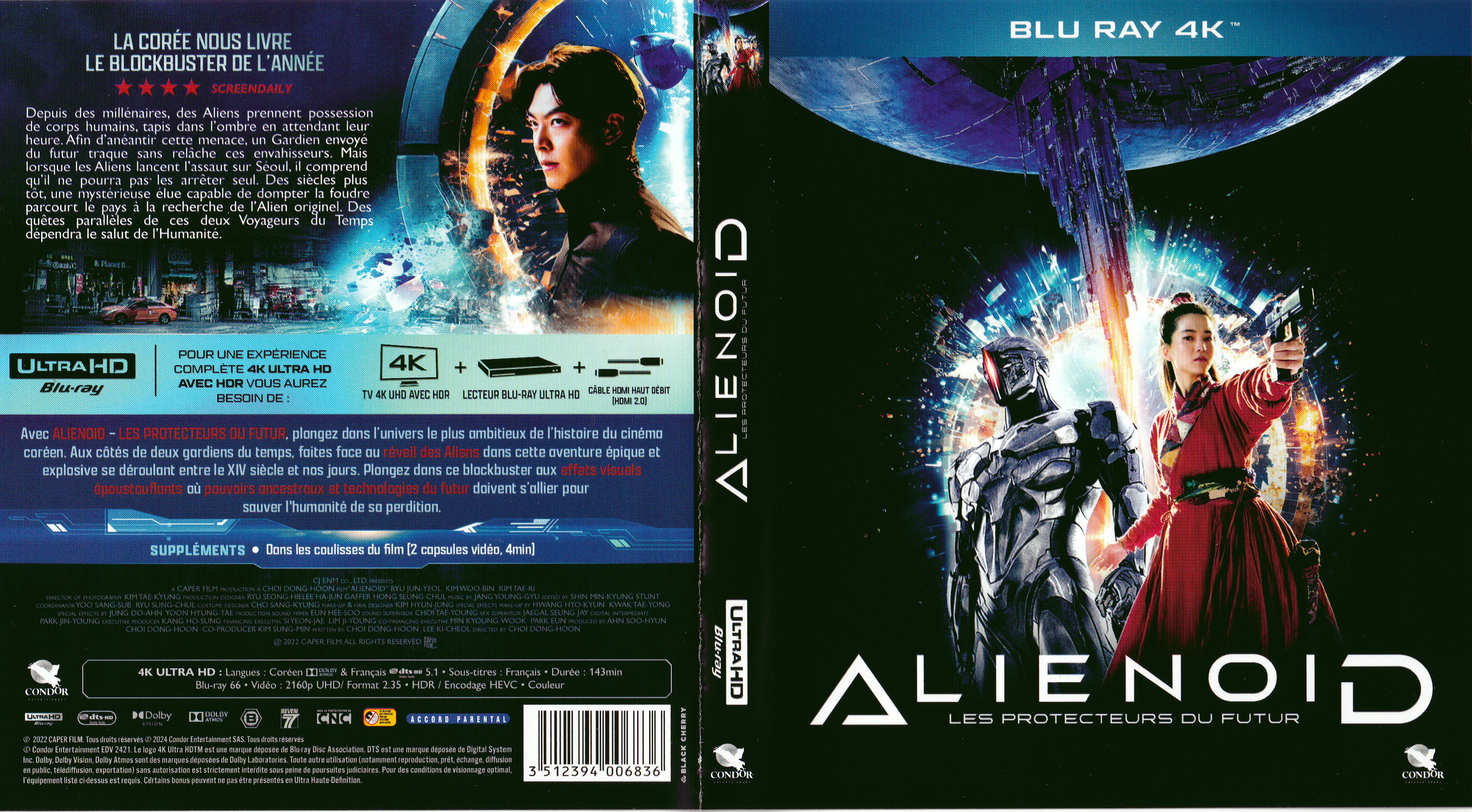 Jaquette DVD Alienoid - les protecteurs du futur 4K (BLU-RAY)