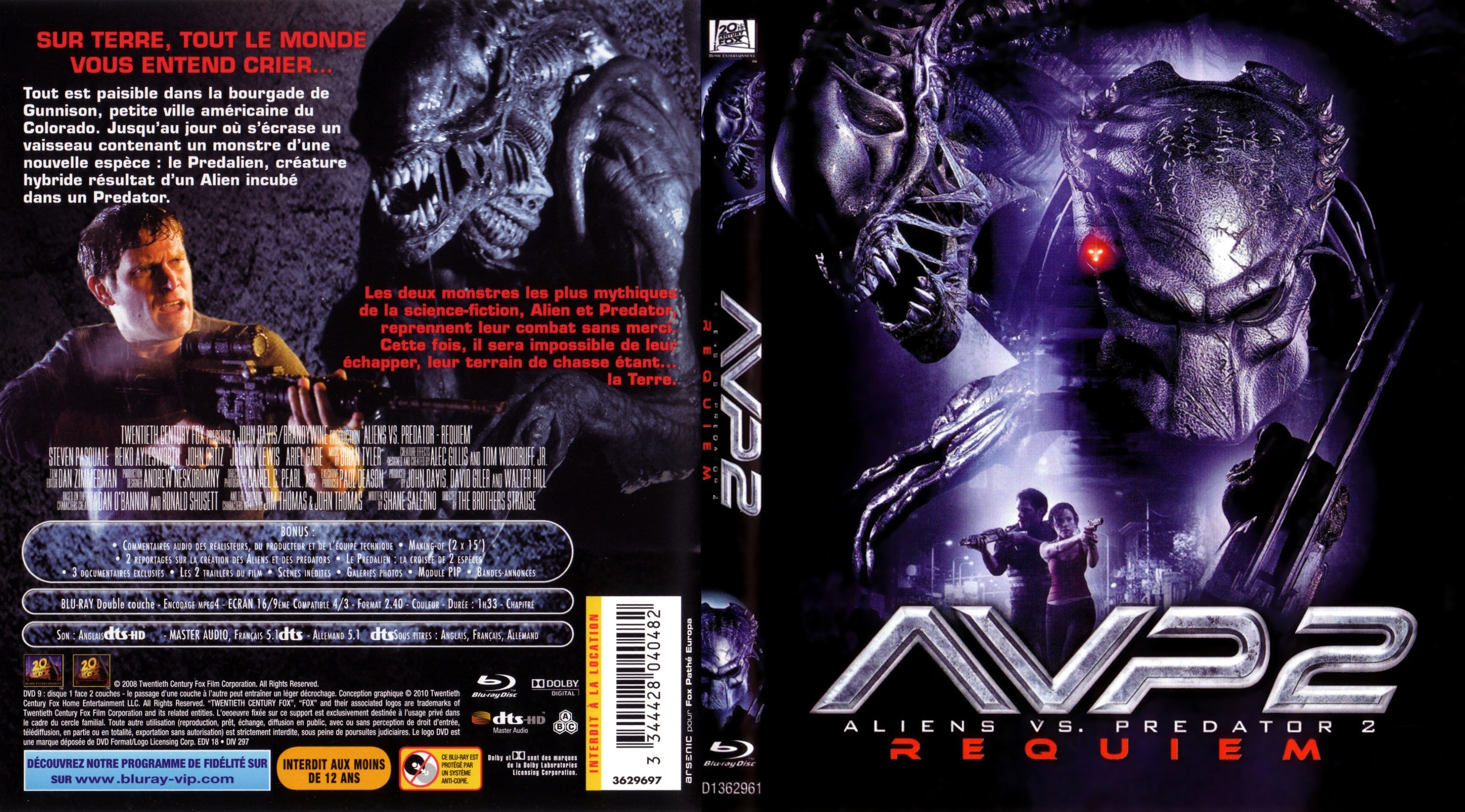 Jaquette DVD Aliens VS Predator requiem (BLU-RAY) v4