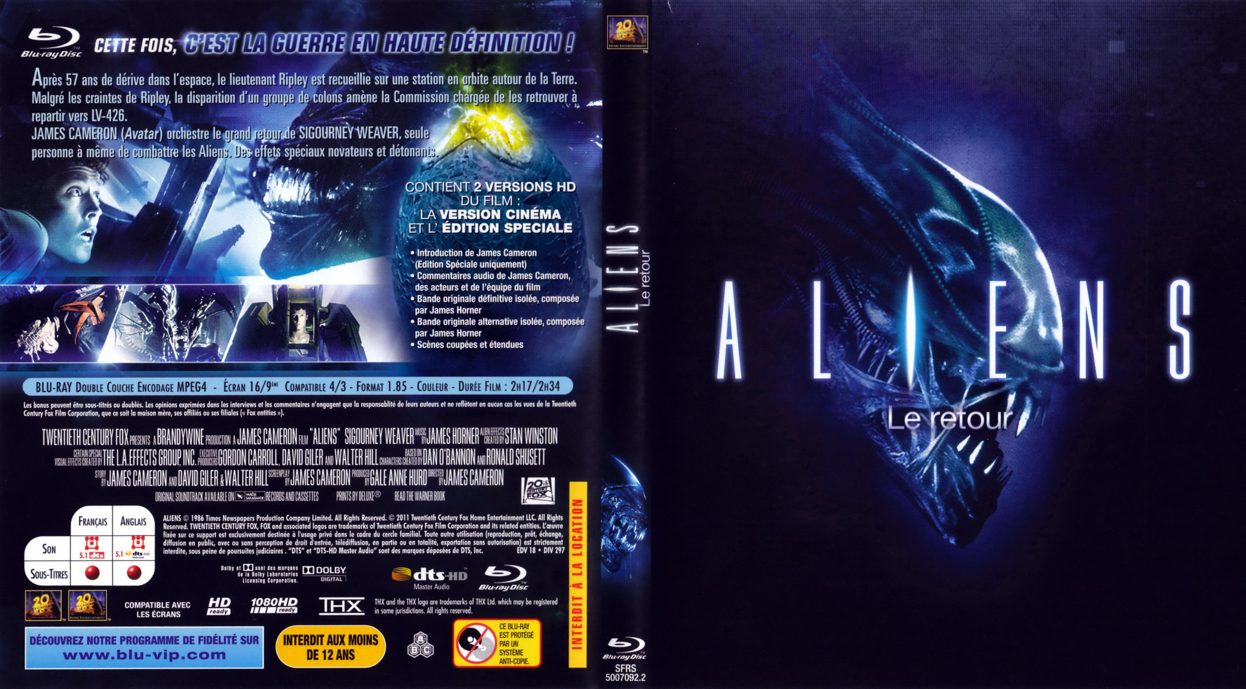 Jaquette DVD Aliens (BLU-RAY)