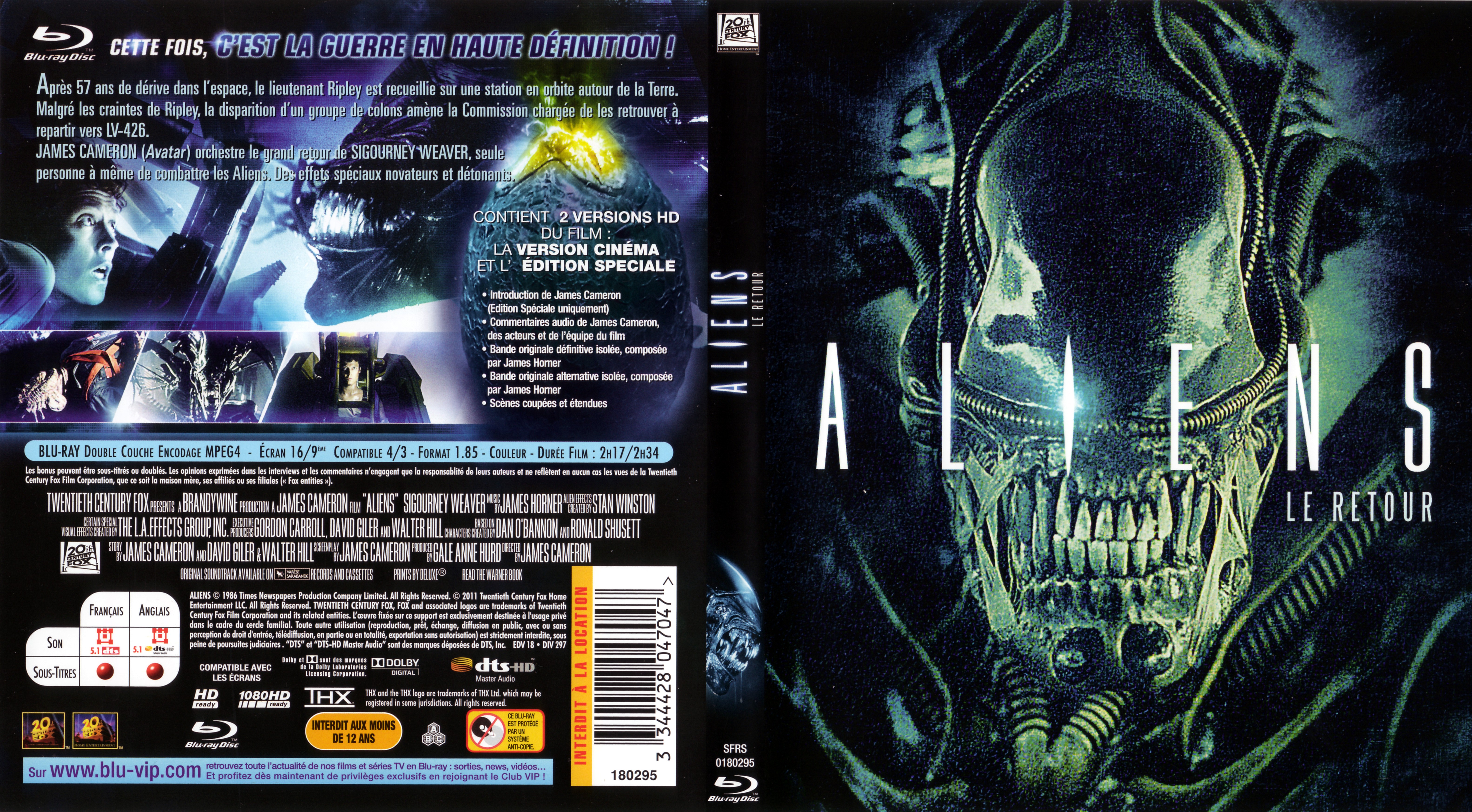 Jaquette DVD Aliens (BLU-RAY) v2