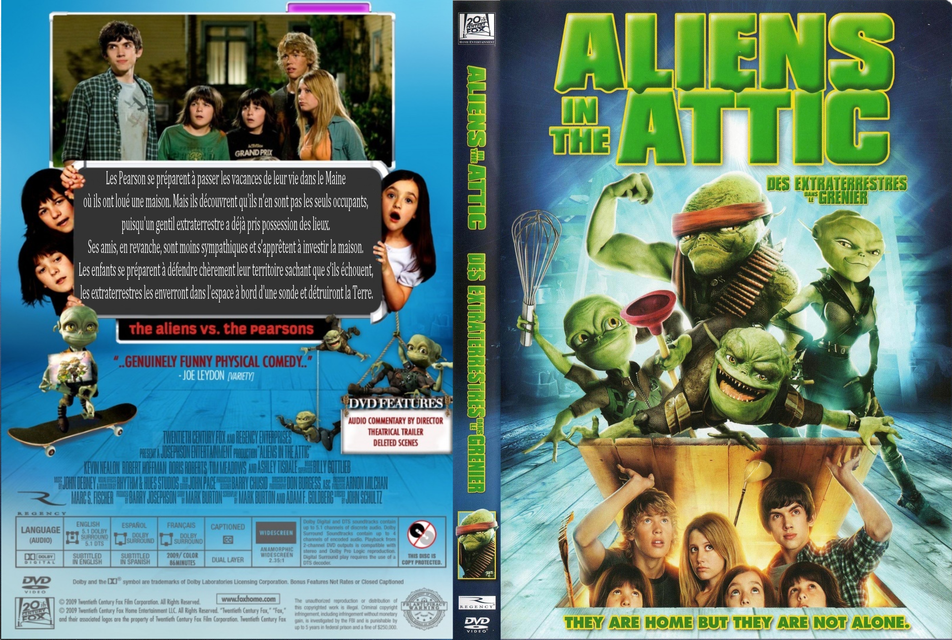 Jaquette DVD Aliens in the attic (Canadienne) custom