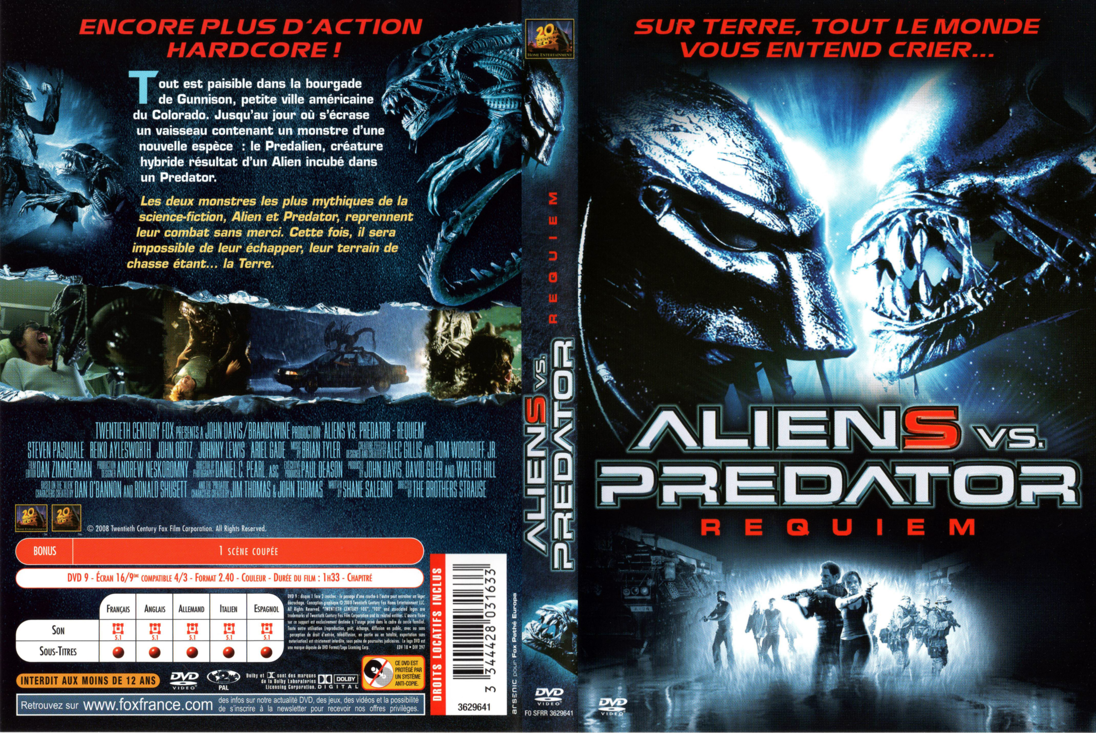 Jaquette DVD Aliens vs Predator Requiem