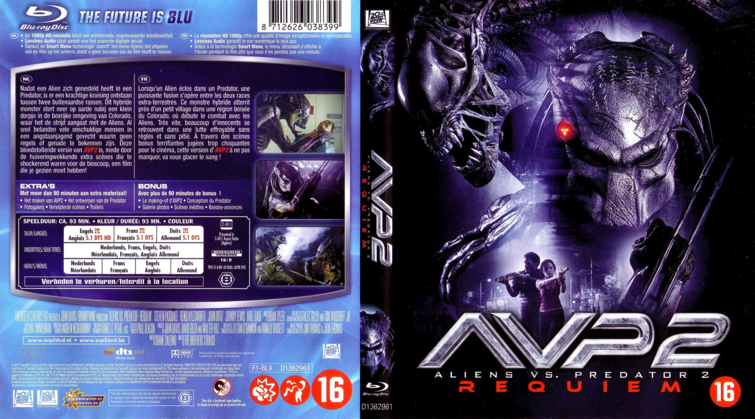 Jaquette DVD Aliens vs predator requiem (BLU-RAY) v2