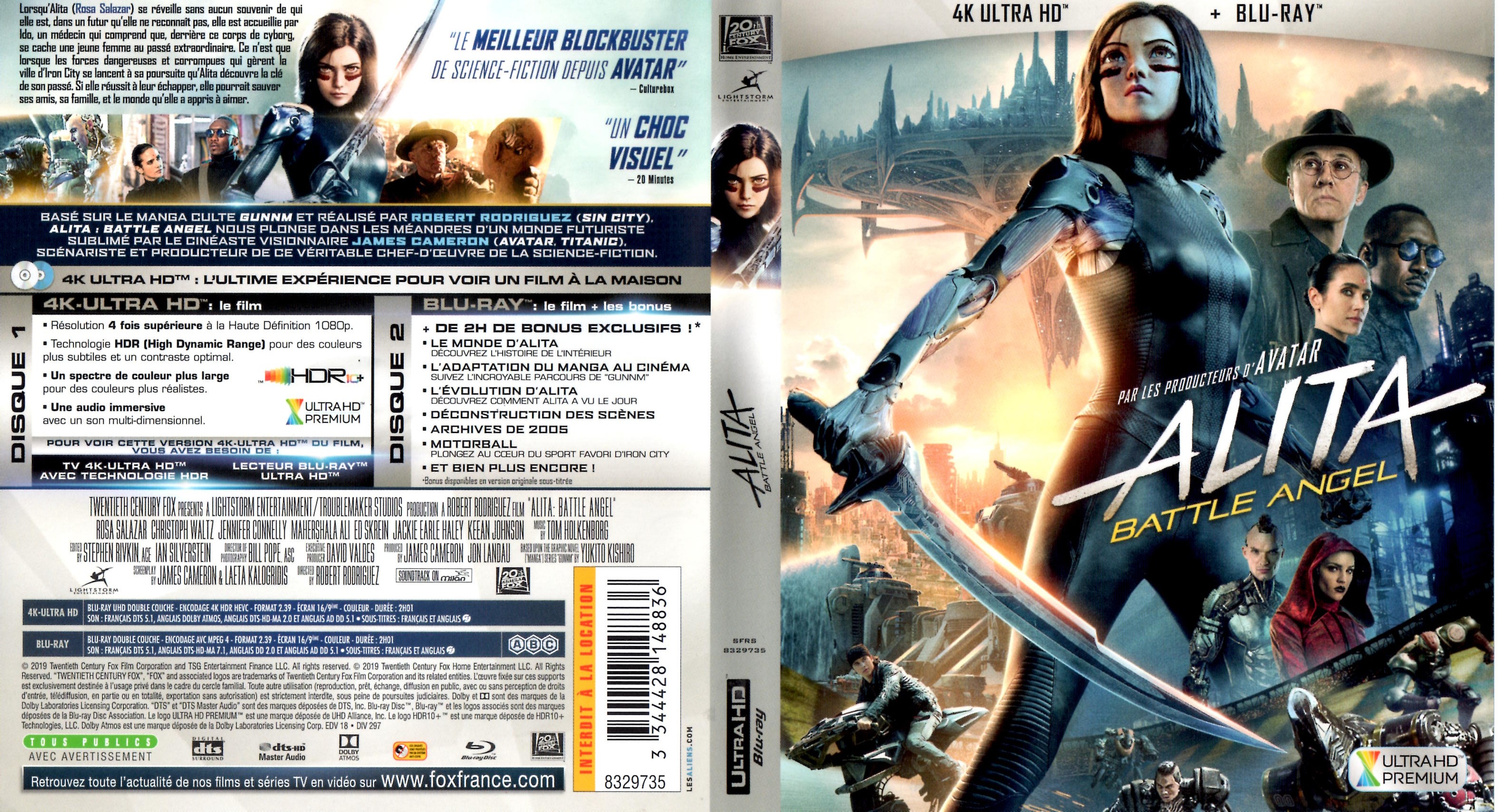 Jaquette DVD Alita Battle Angel (BLU-RAY) v2