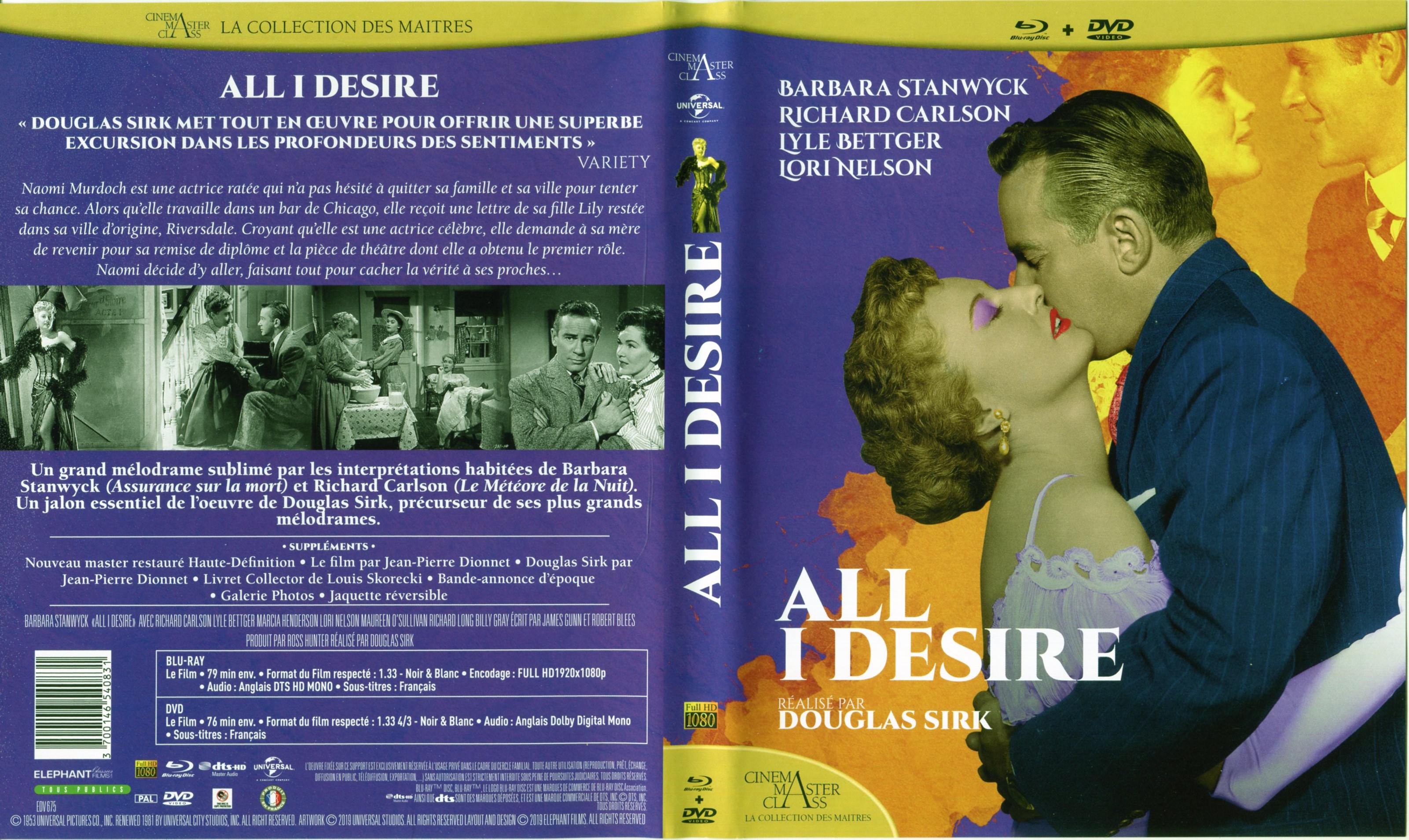 Jaquette DVD All I desire (BLU-RAY)