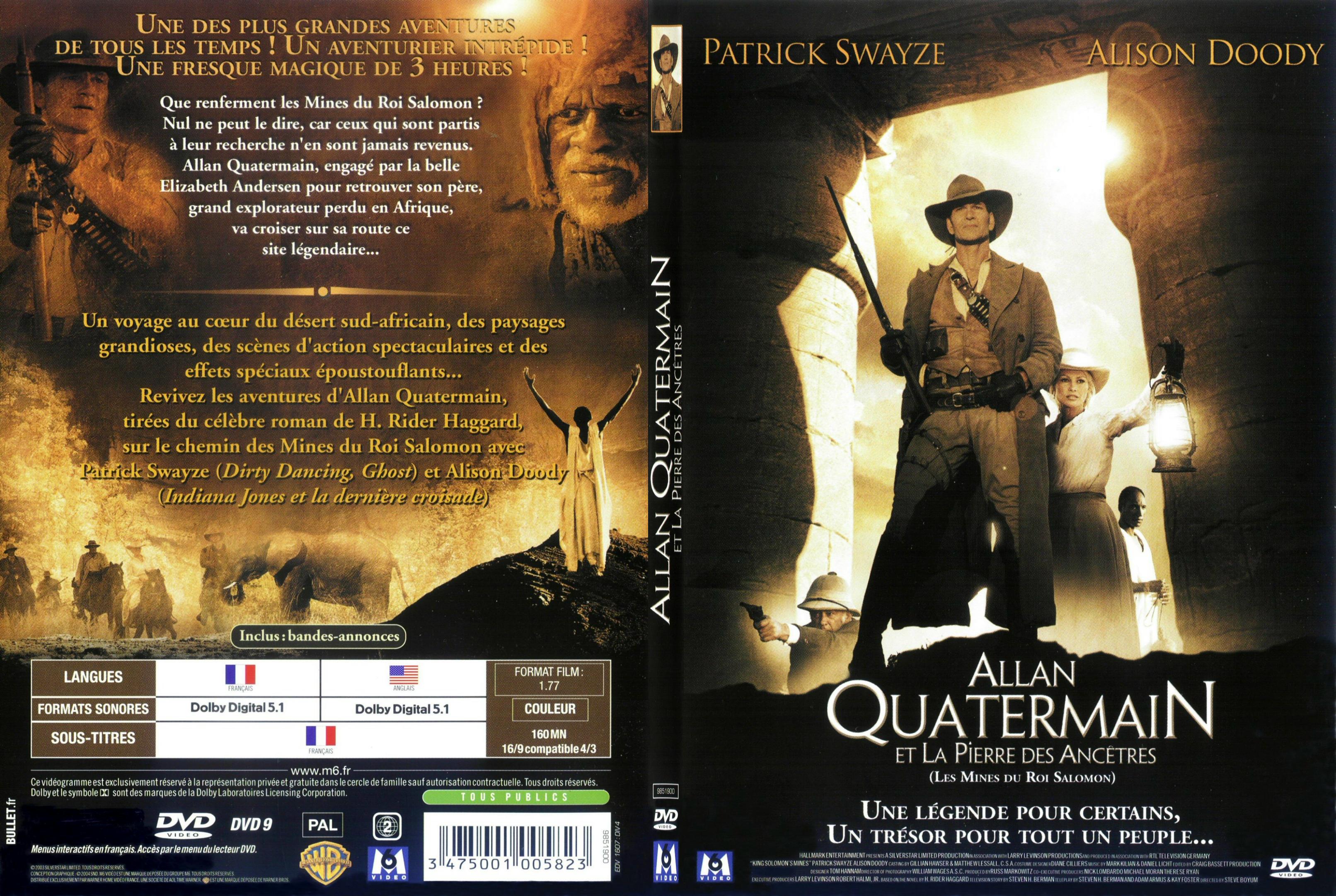 Jaquette DVD Allan Quatermain et la pierre des ancetres - SLIM