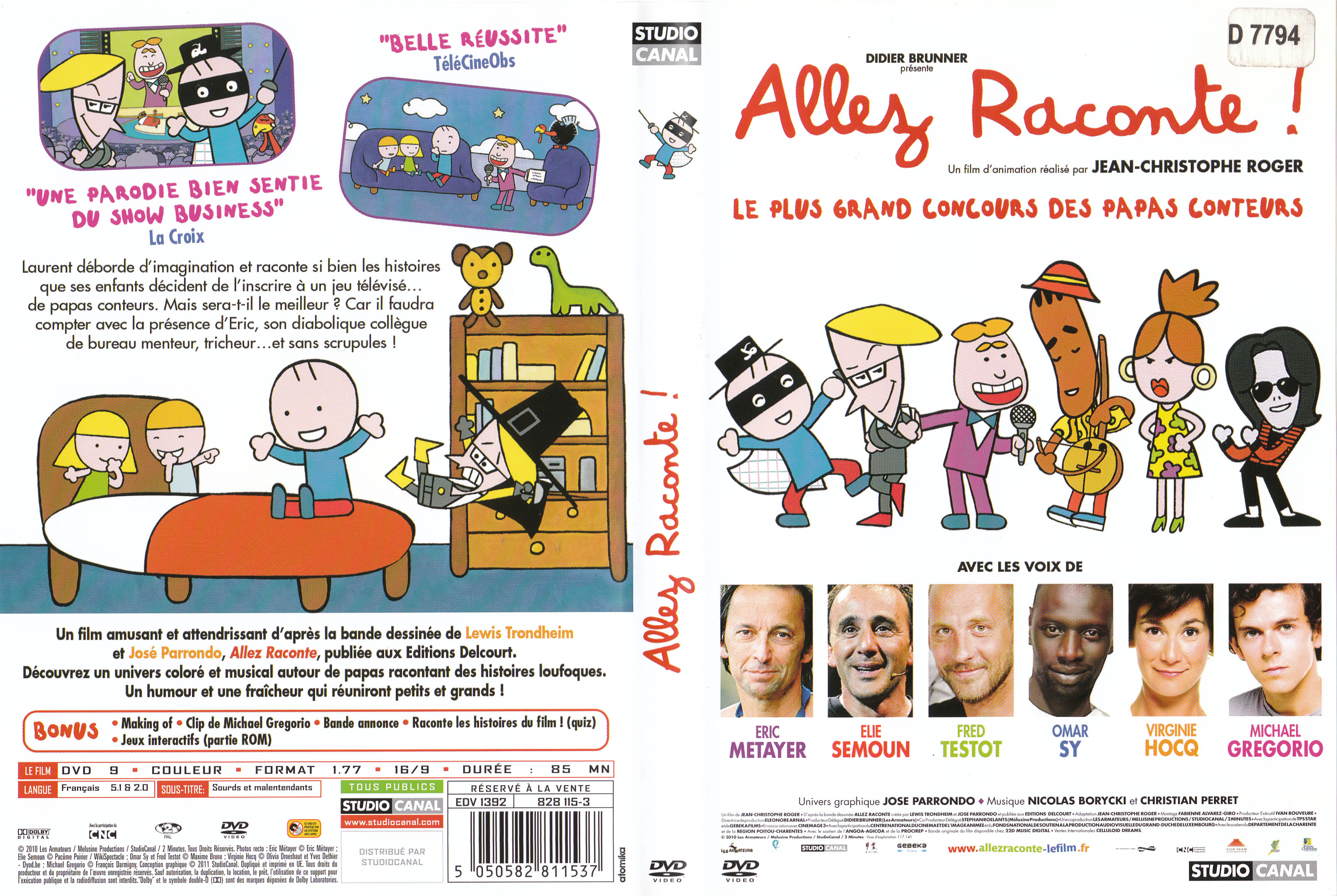 Jaquette DVD Allez raconte