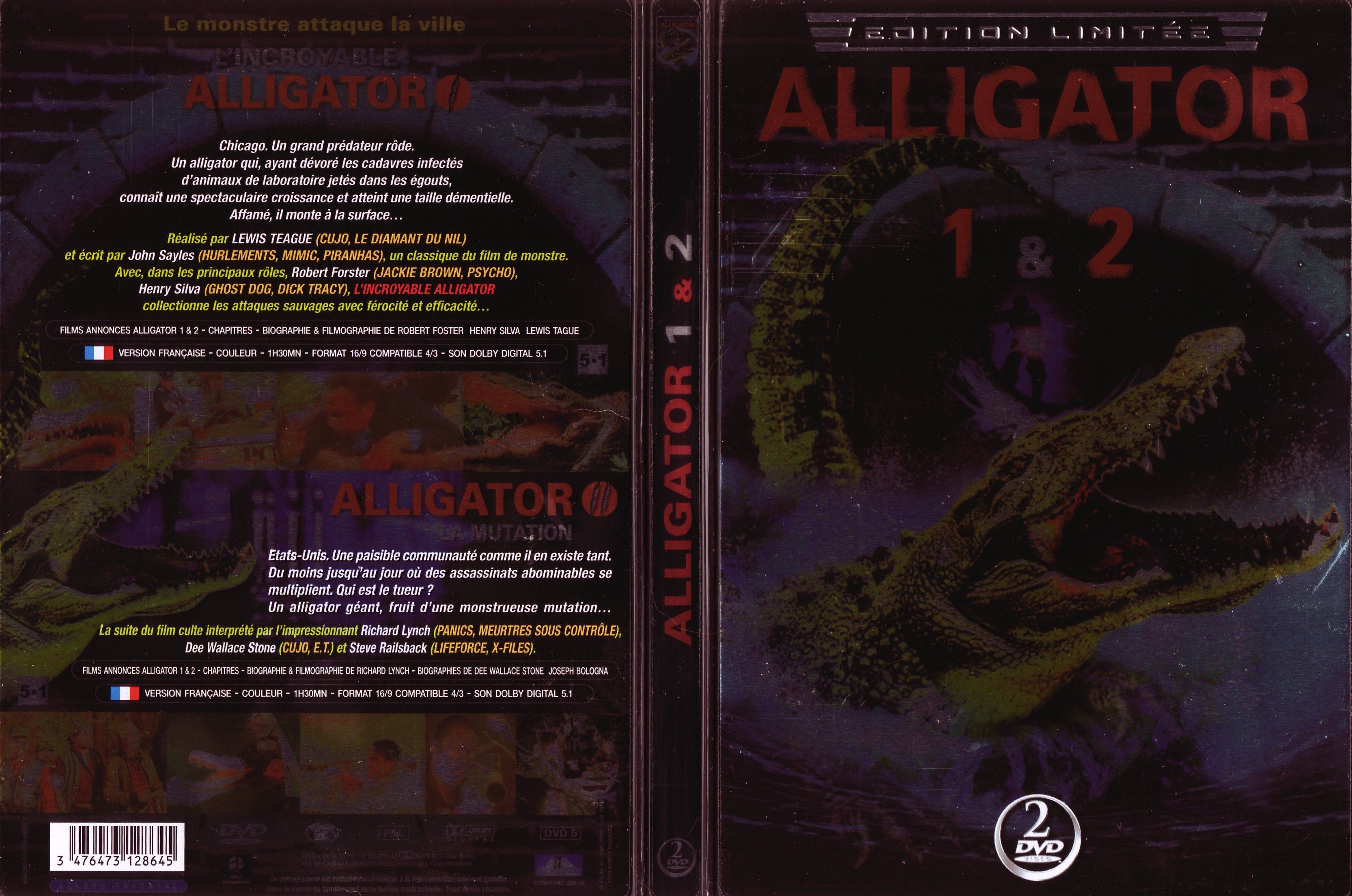 Jaquette DVD Alligator 1 et 2 v2