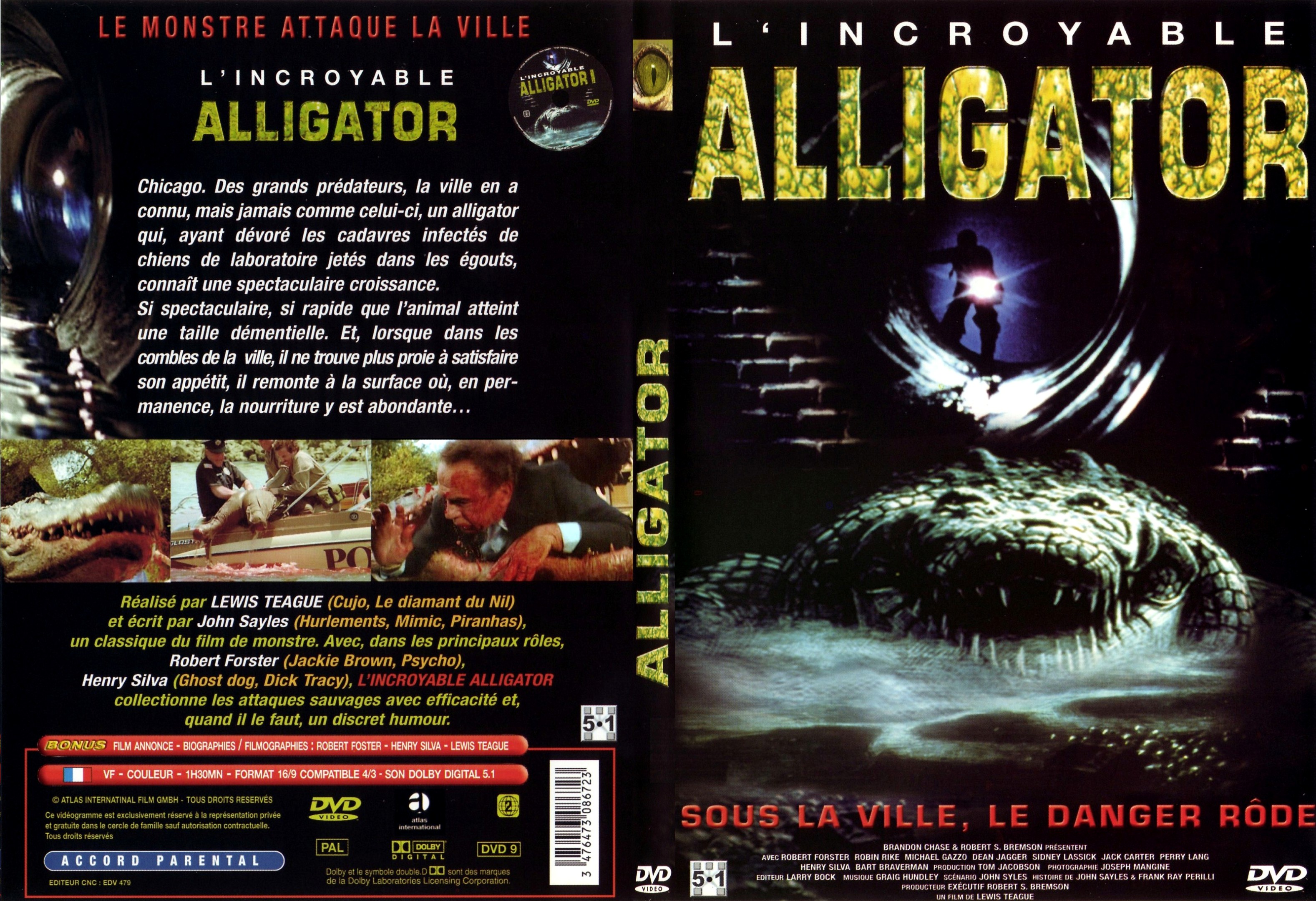 Jaquette DVD Alligator - SLIM