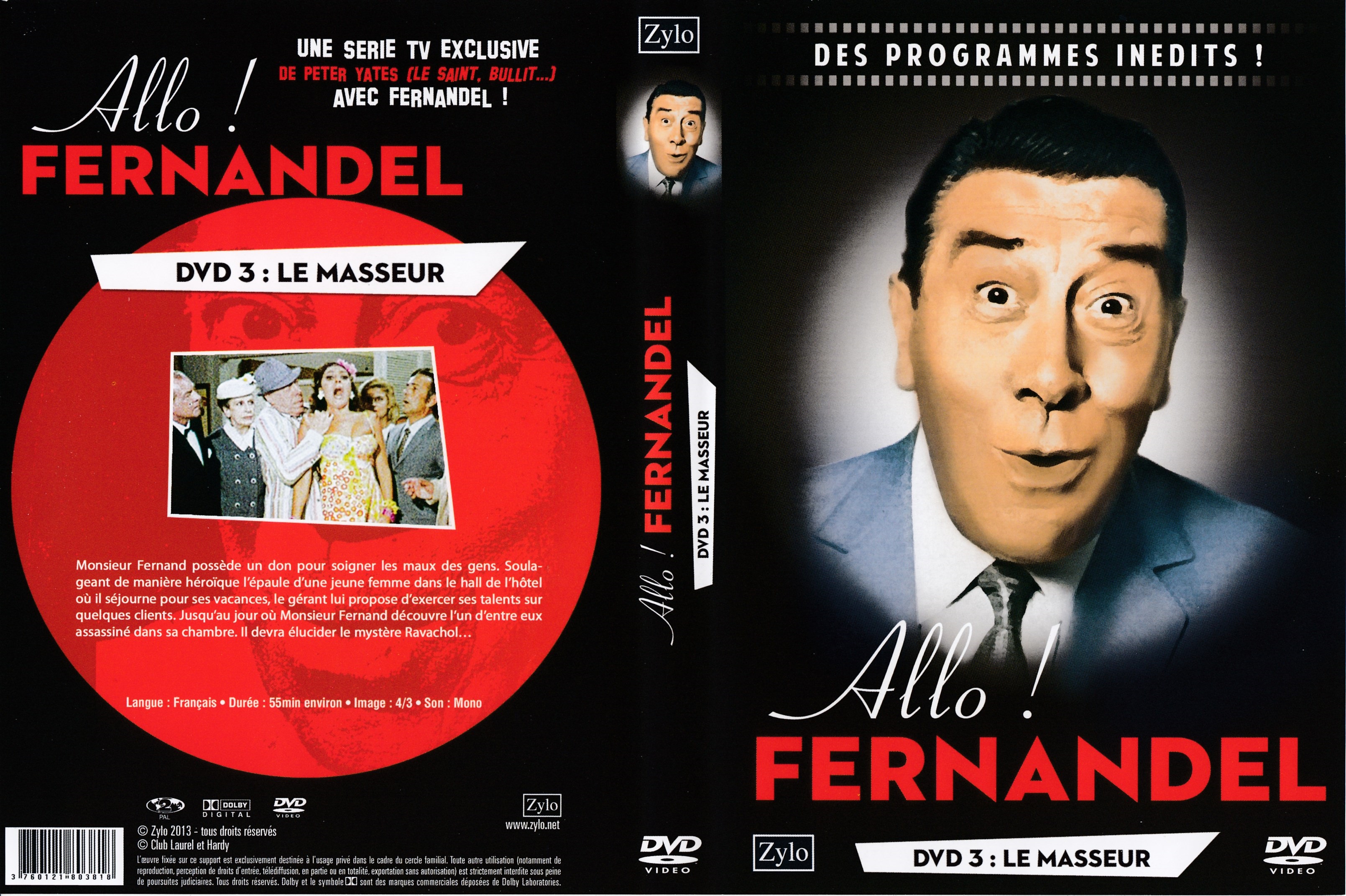 Jaquette DVD Allo Fernandel Le masseur DVD 3