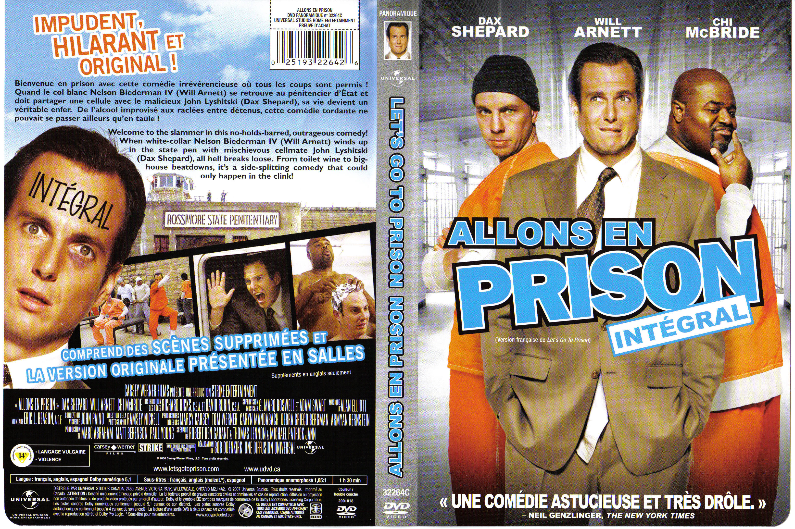 Jaquette DVD Allons en prison