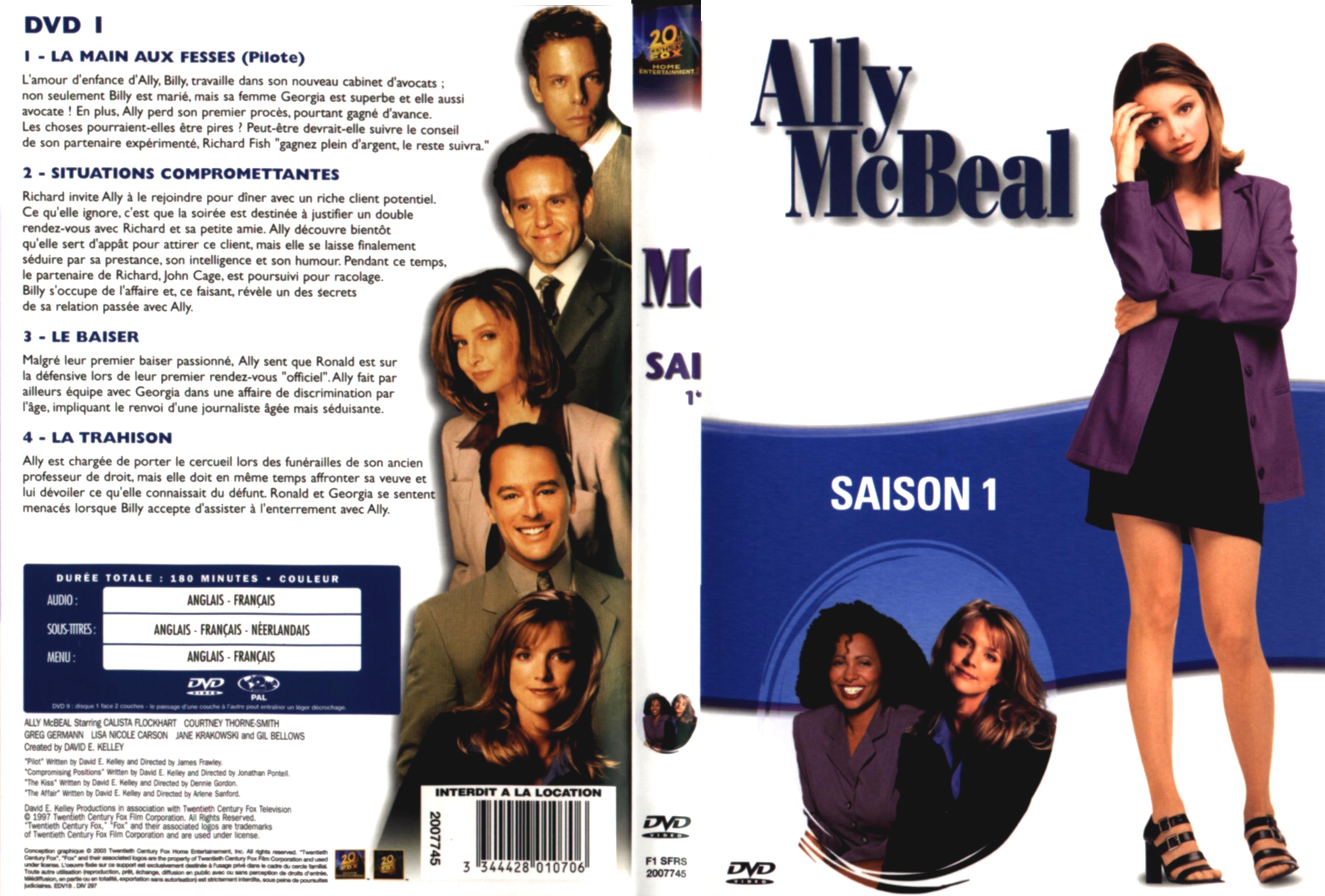 Jaquette DVD Ally McBeal Saison 1 DVD 1