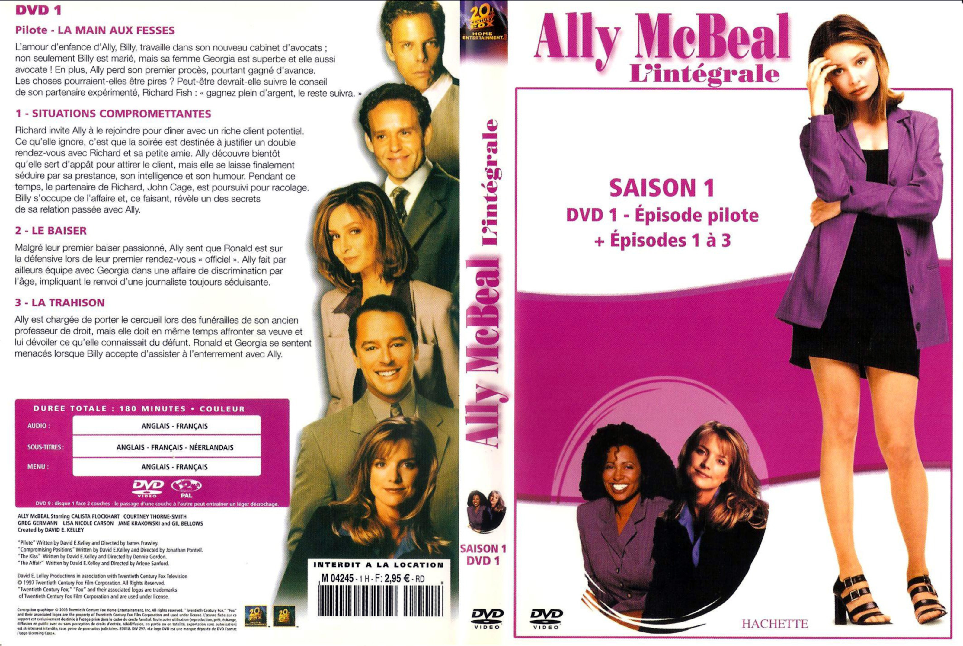 Jaquette DVD Ally McBeal Saison 1 DVD 1 v2