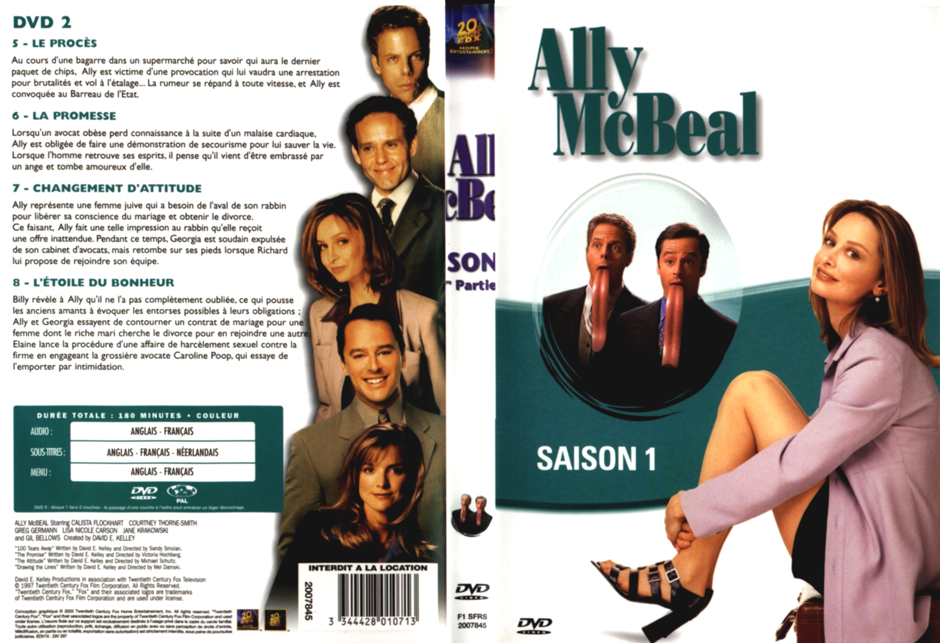 Jaquette DVD Ally McBeal Saison 1 DVD 2