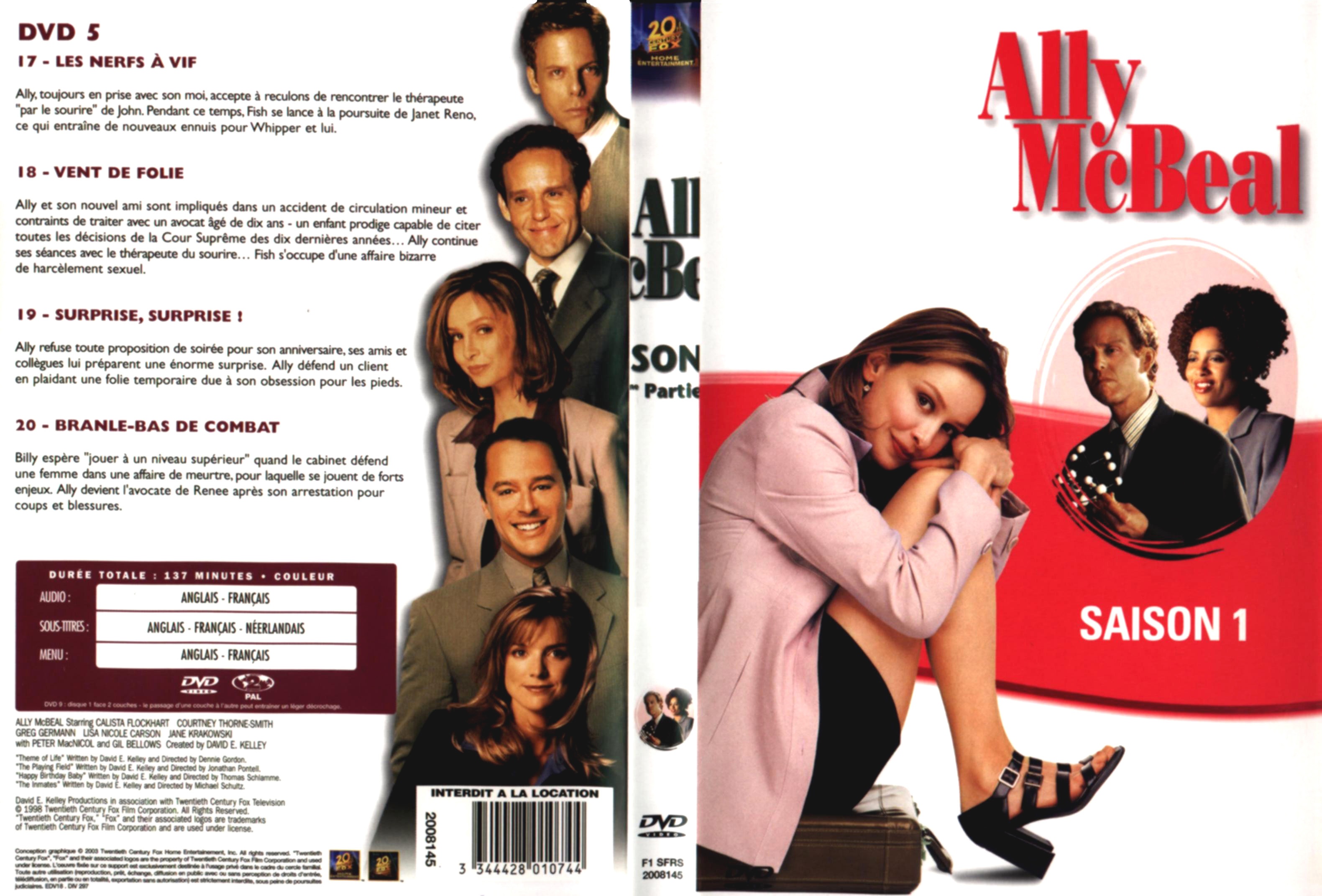Jaquette DVD Ally McBeal Saison 1 DVD 5