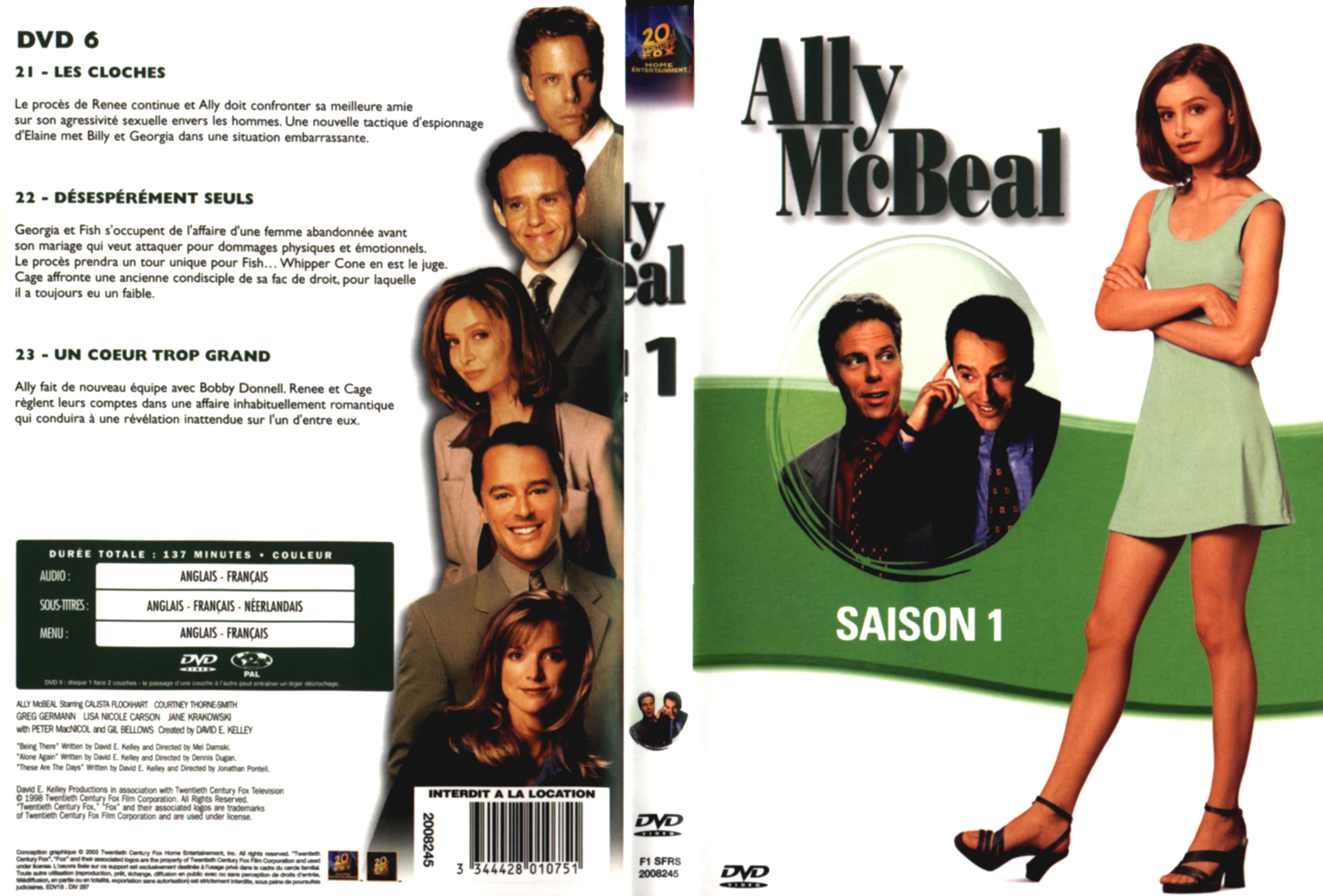 Jaquette DVD Ally McBeal Saison 1 DVD 6