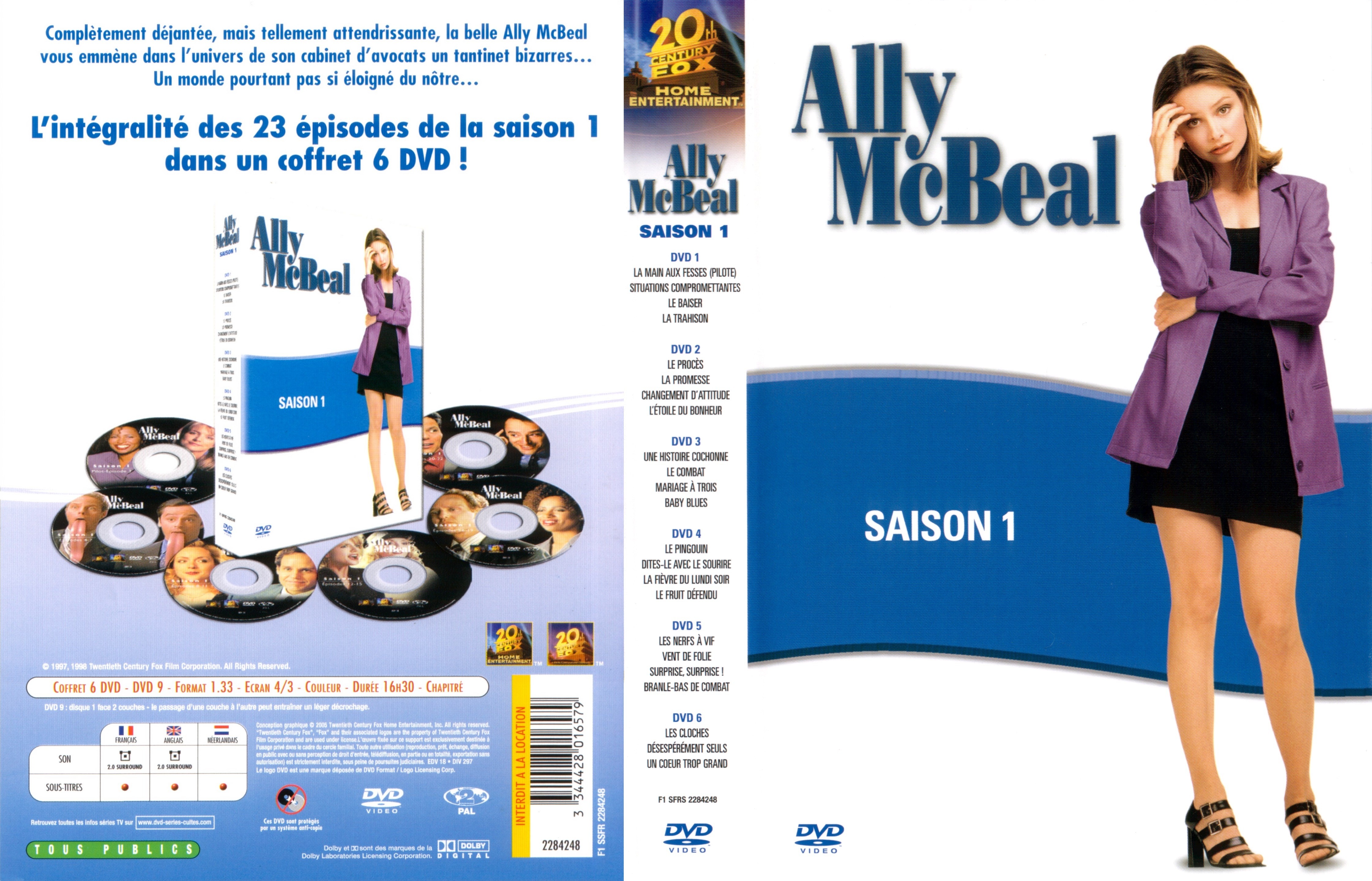 Jaquette DVD Ally McBeal saison 1 COFFRET