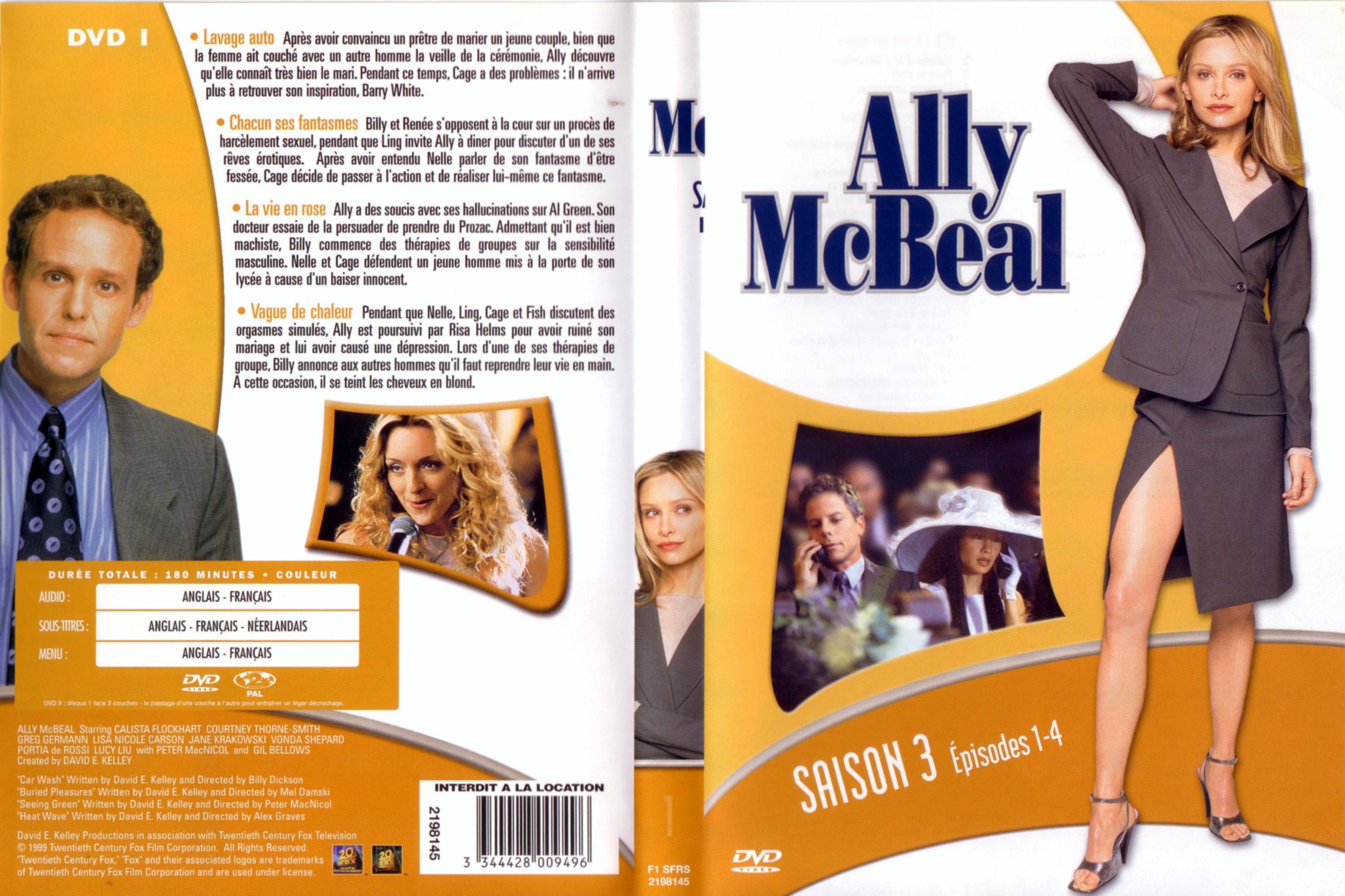 Jaquette DVD Ally McBeal saison 3 DVD 1