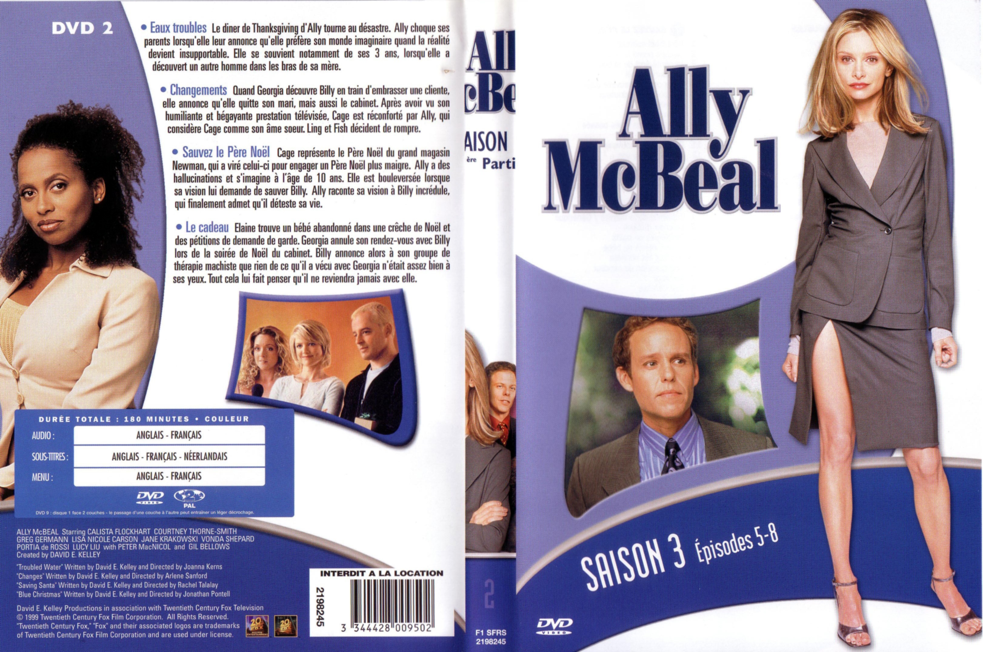 Jaquette DVD Ally McBeal saison 3 DVD 2