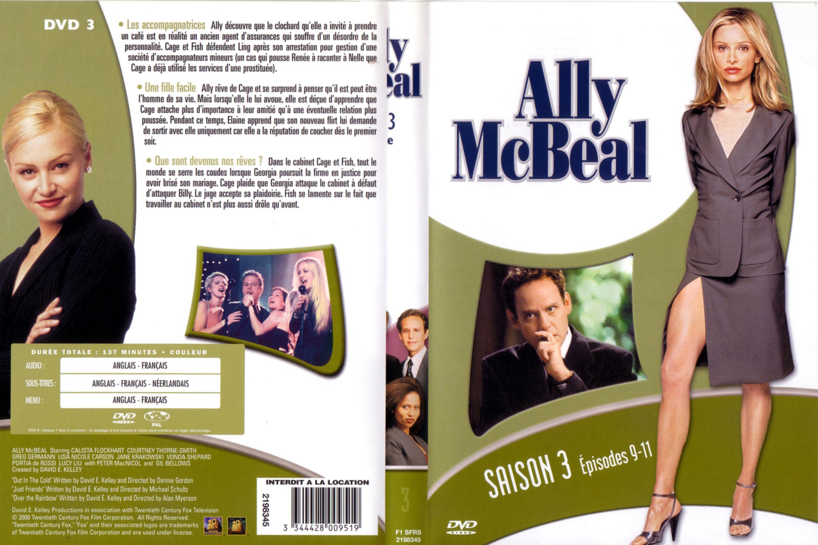 Jaquette DVD Ally McBeal saison 3 DVD 3