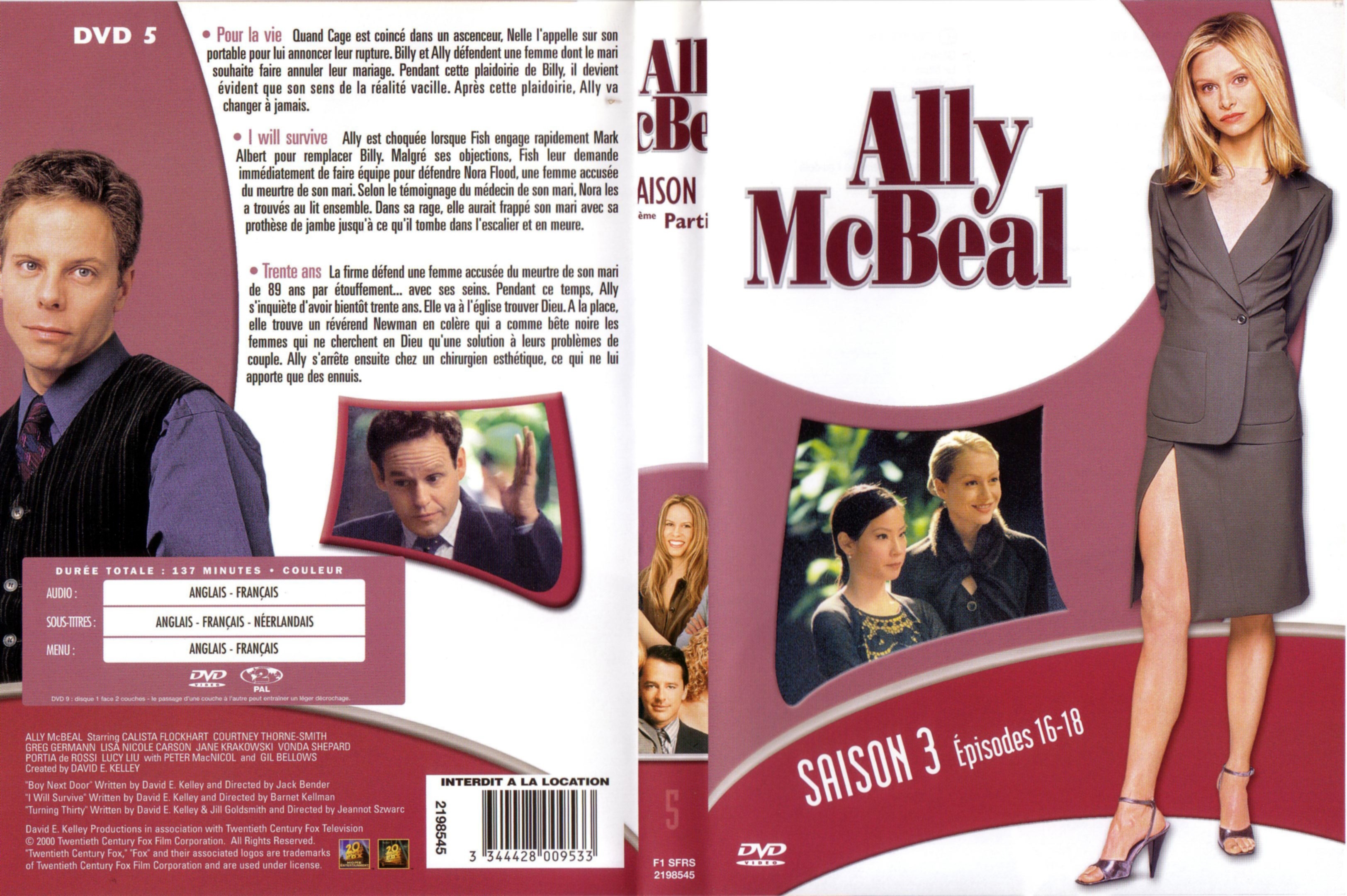 Jaquette DVD Ally McBeal saison 3 DVD 5