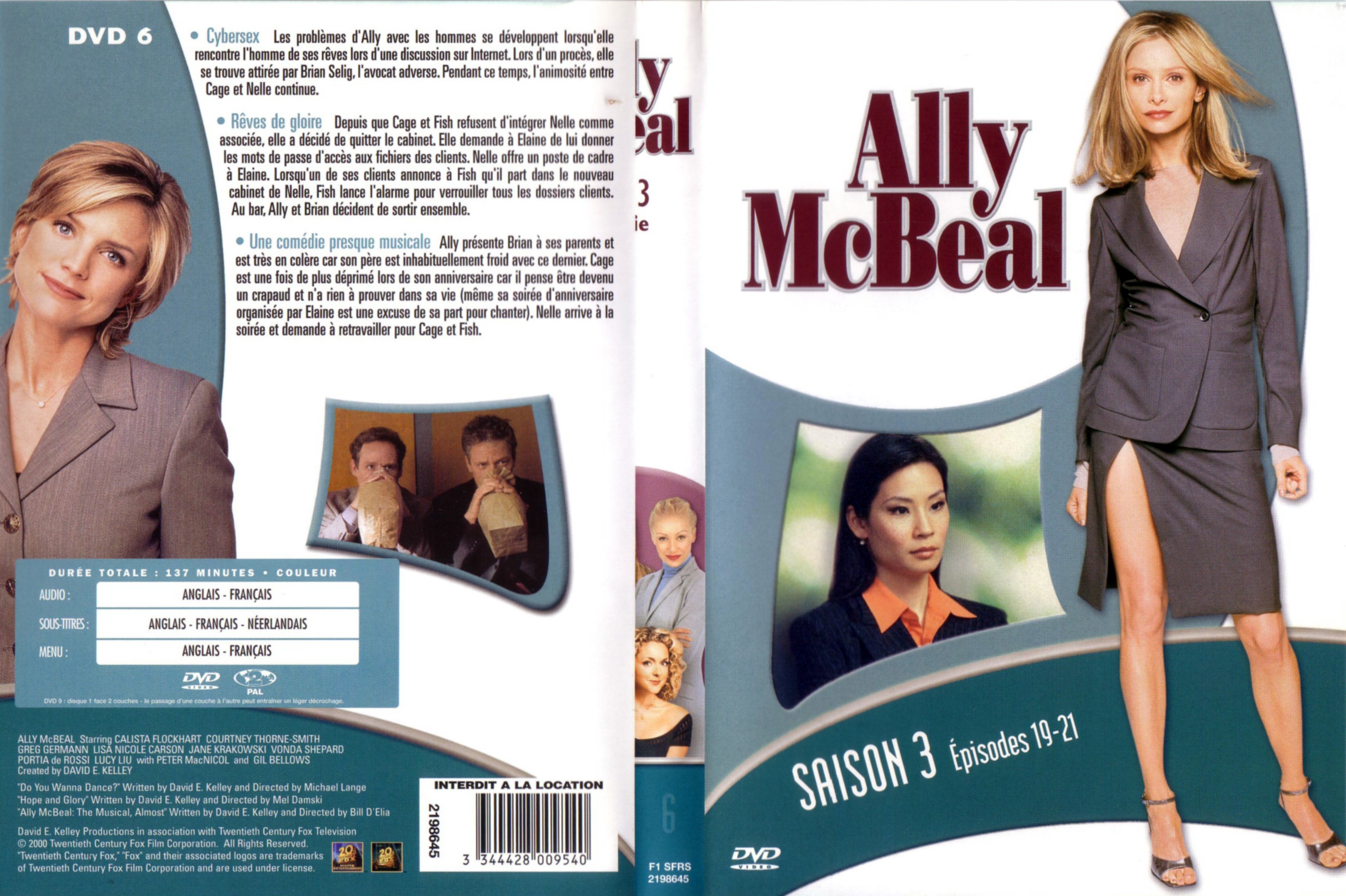 Jaquette DVD Ally McBeal saison 3 DVD 6