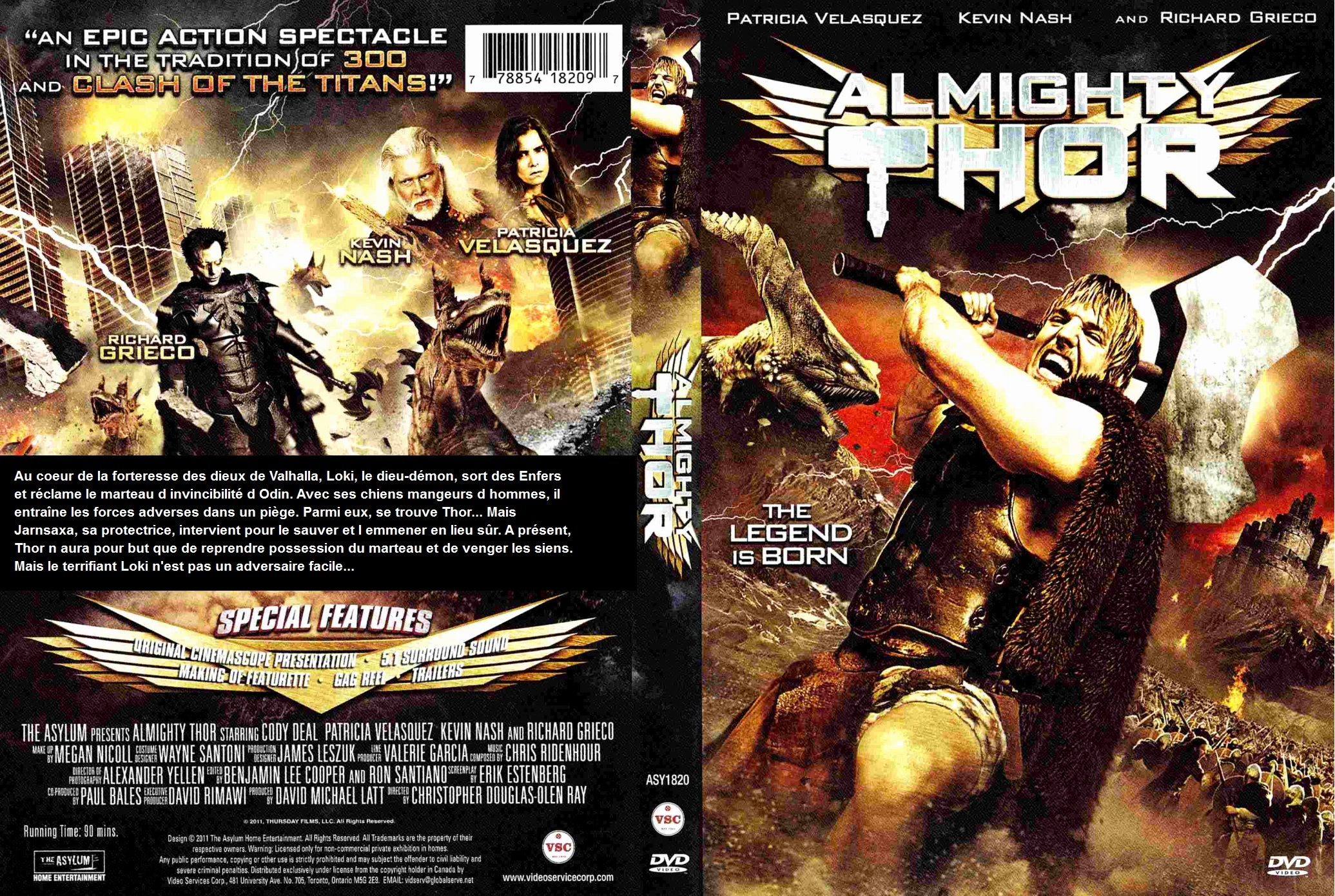 Jaquette DVD Almighty Thor custom