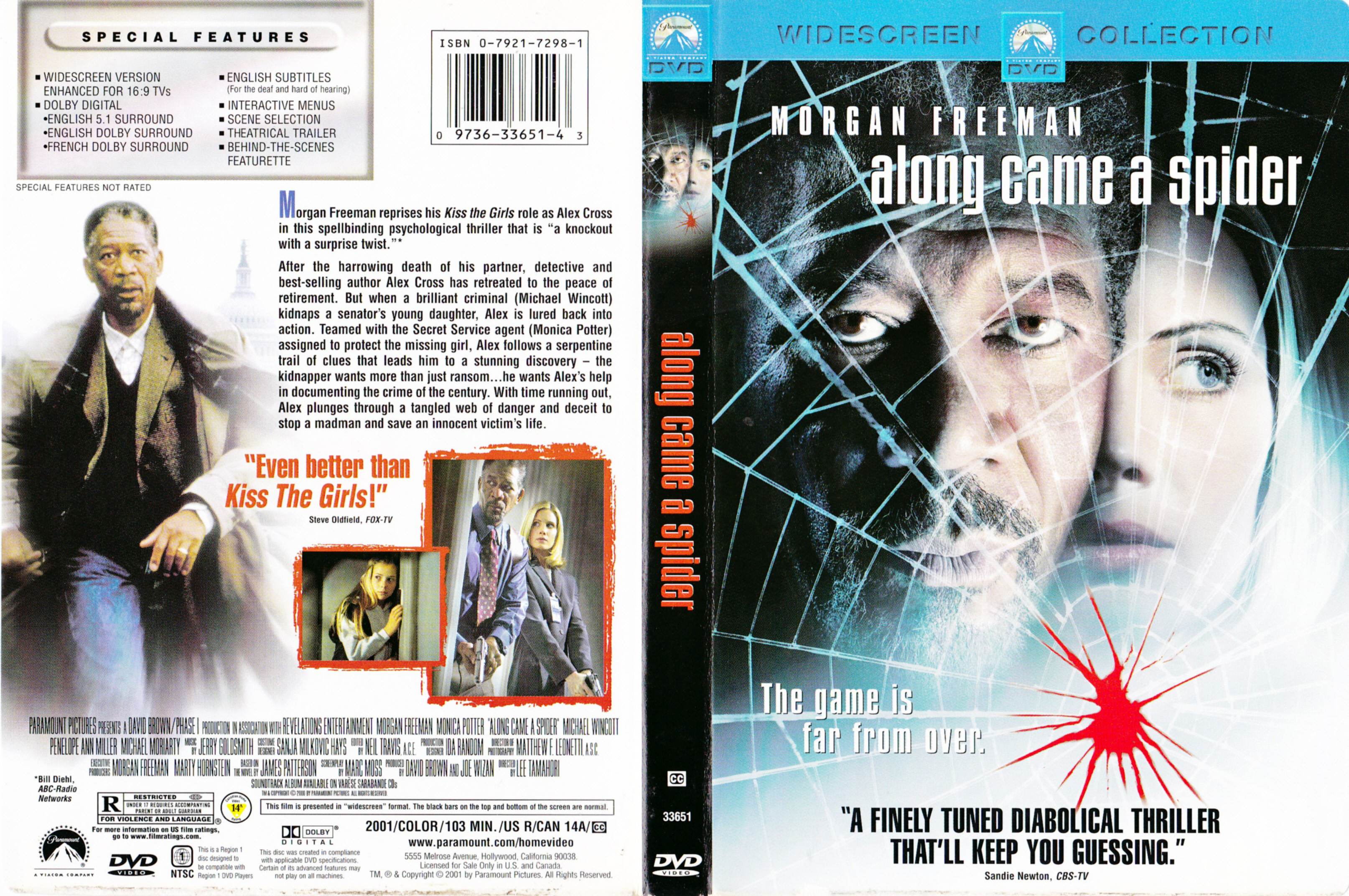 Jaquette DVD Along came a spider (Canadienne)