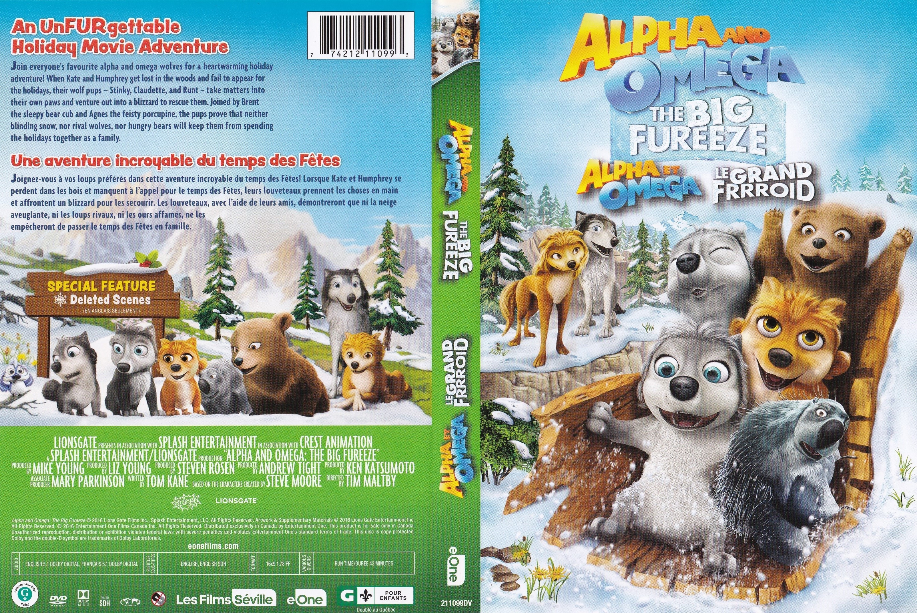 Jaquette DVD Alpha et Omega 2 Le grand frrroid (canadienne)