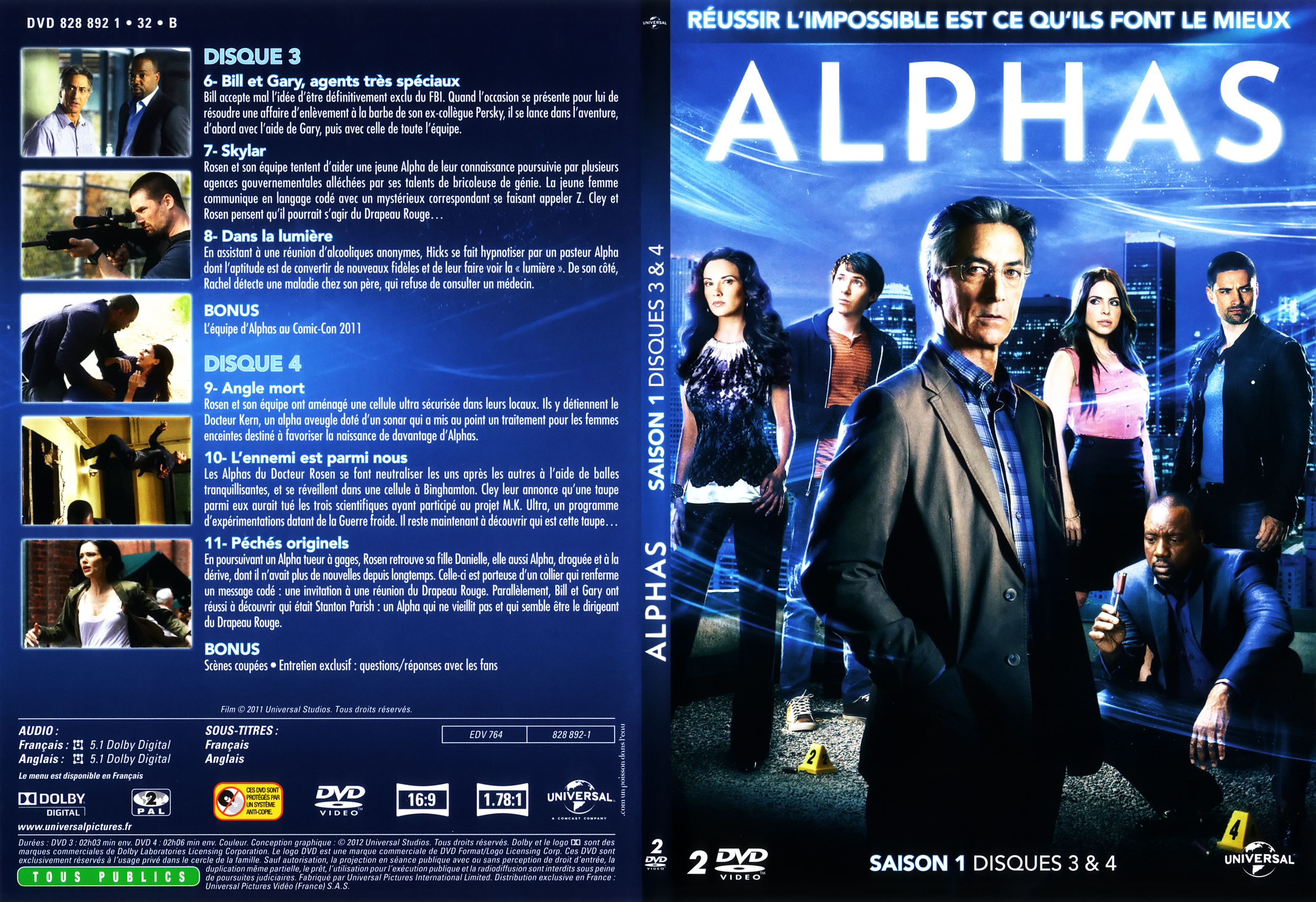 Jaquette DVD Alphas Saison 1 DVD 2