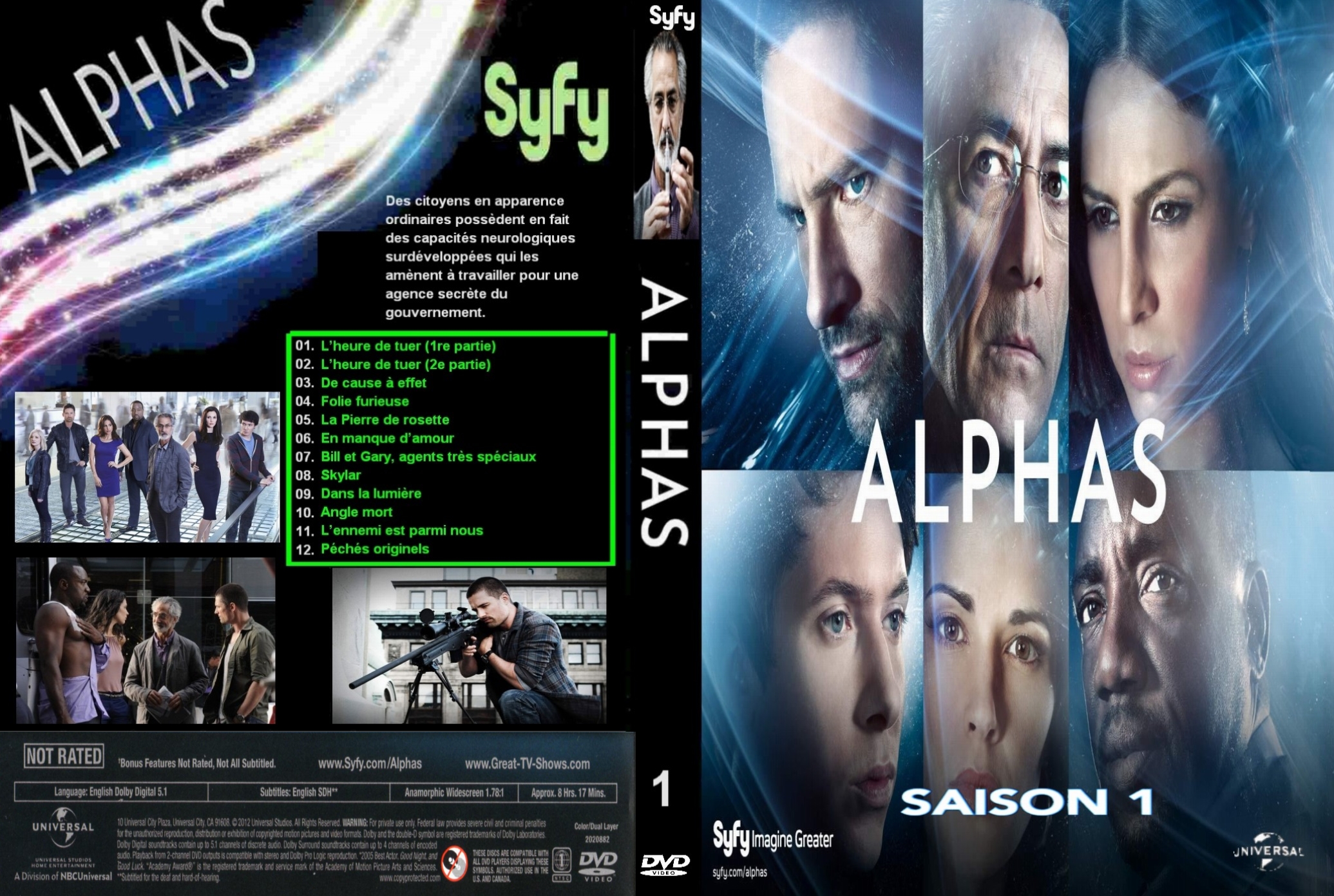 Jaquette DVD Alphas Saison 1 custom