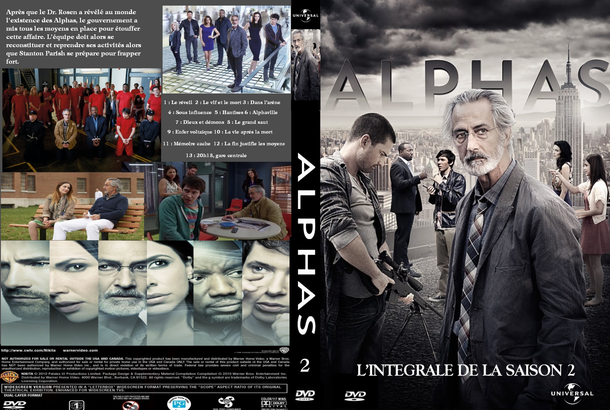 Jaquette DVD Alphas Saison 2 custom