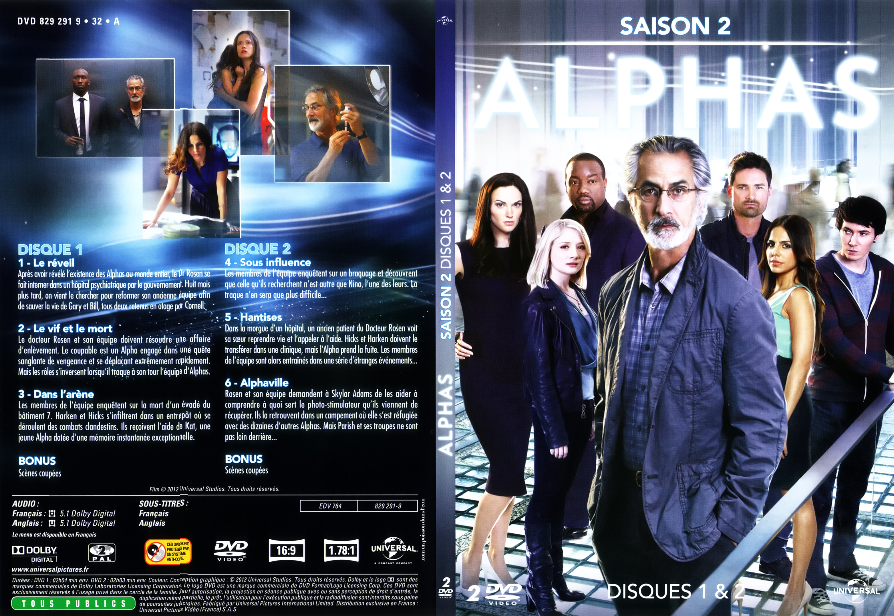 Jaquette DVD Alphas saison 2 DVD 1