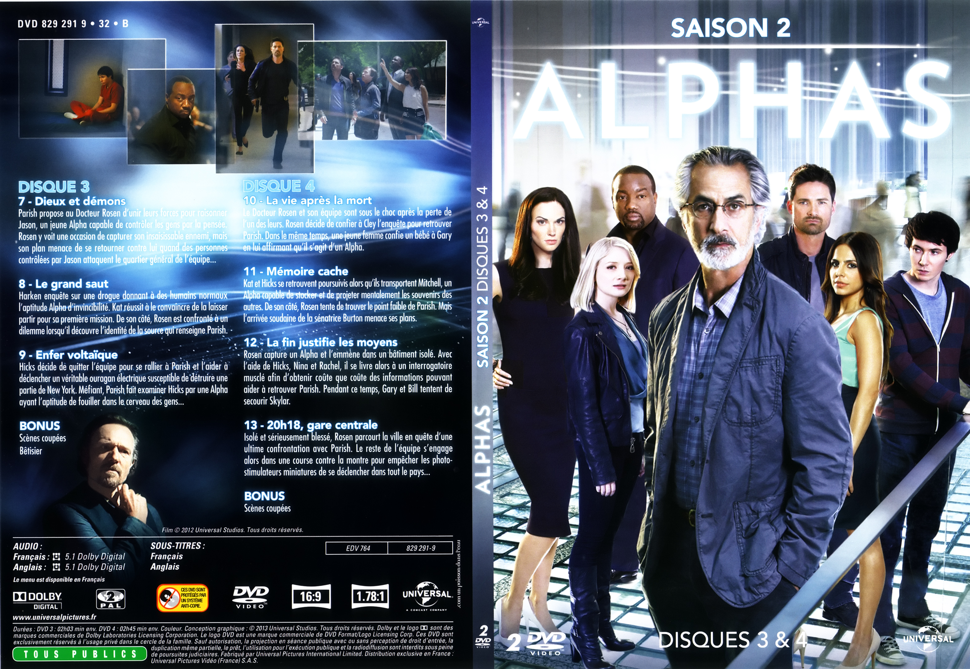 Jaquette DVD Alphas saison 2 DVD 2