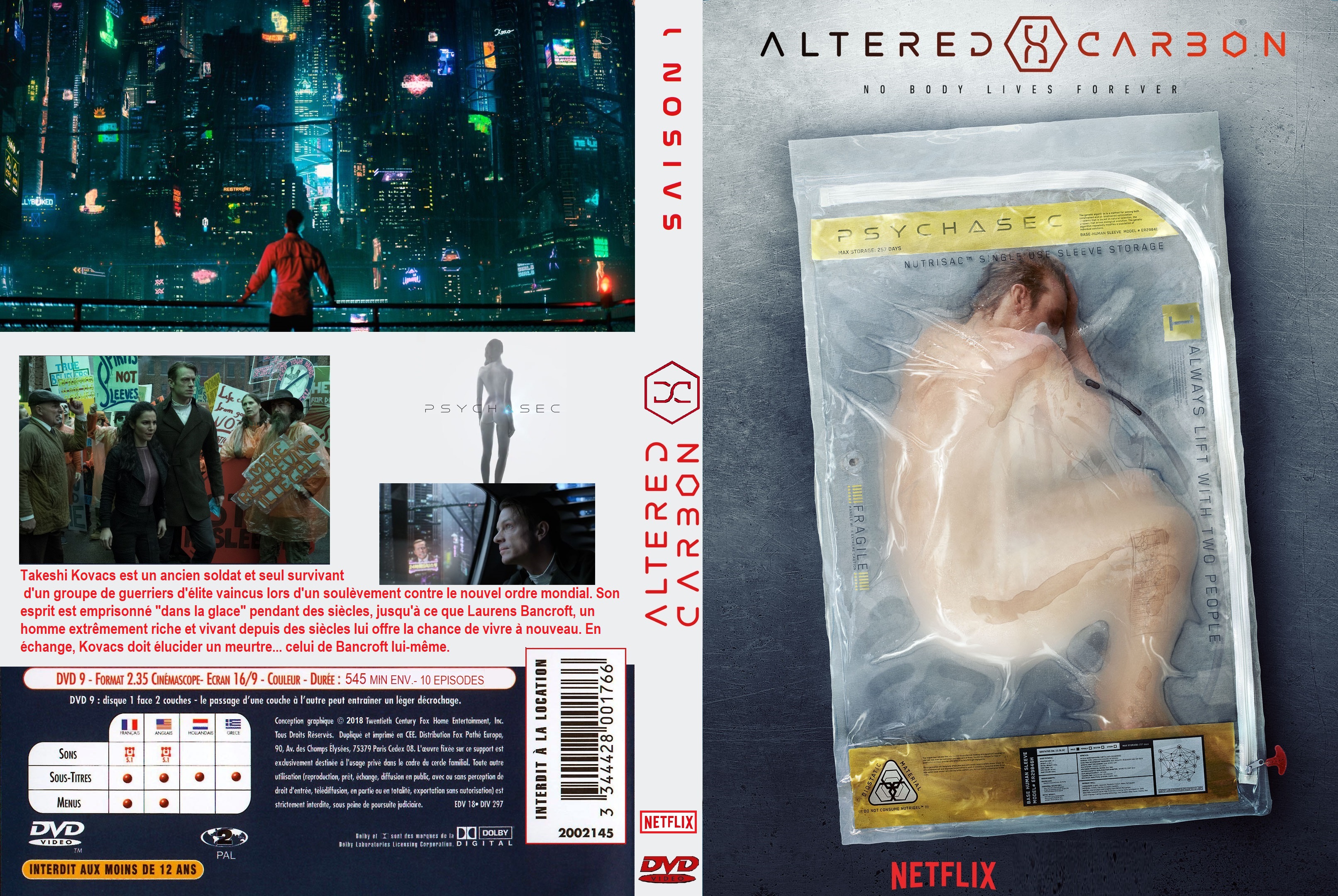 Jaquette DVD Altered Carbon saison 1 custom