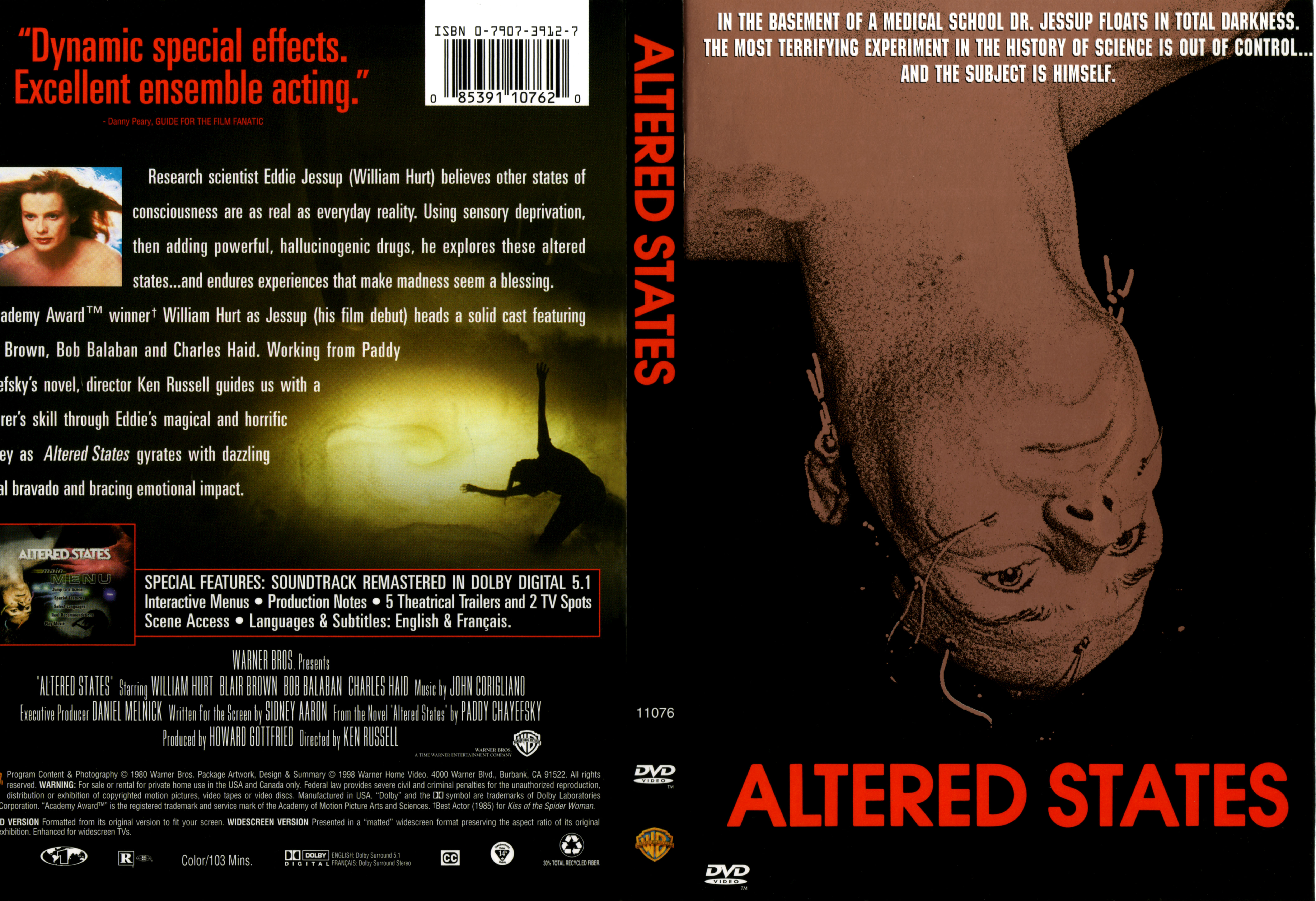 Jaquette DVD Altered states